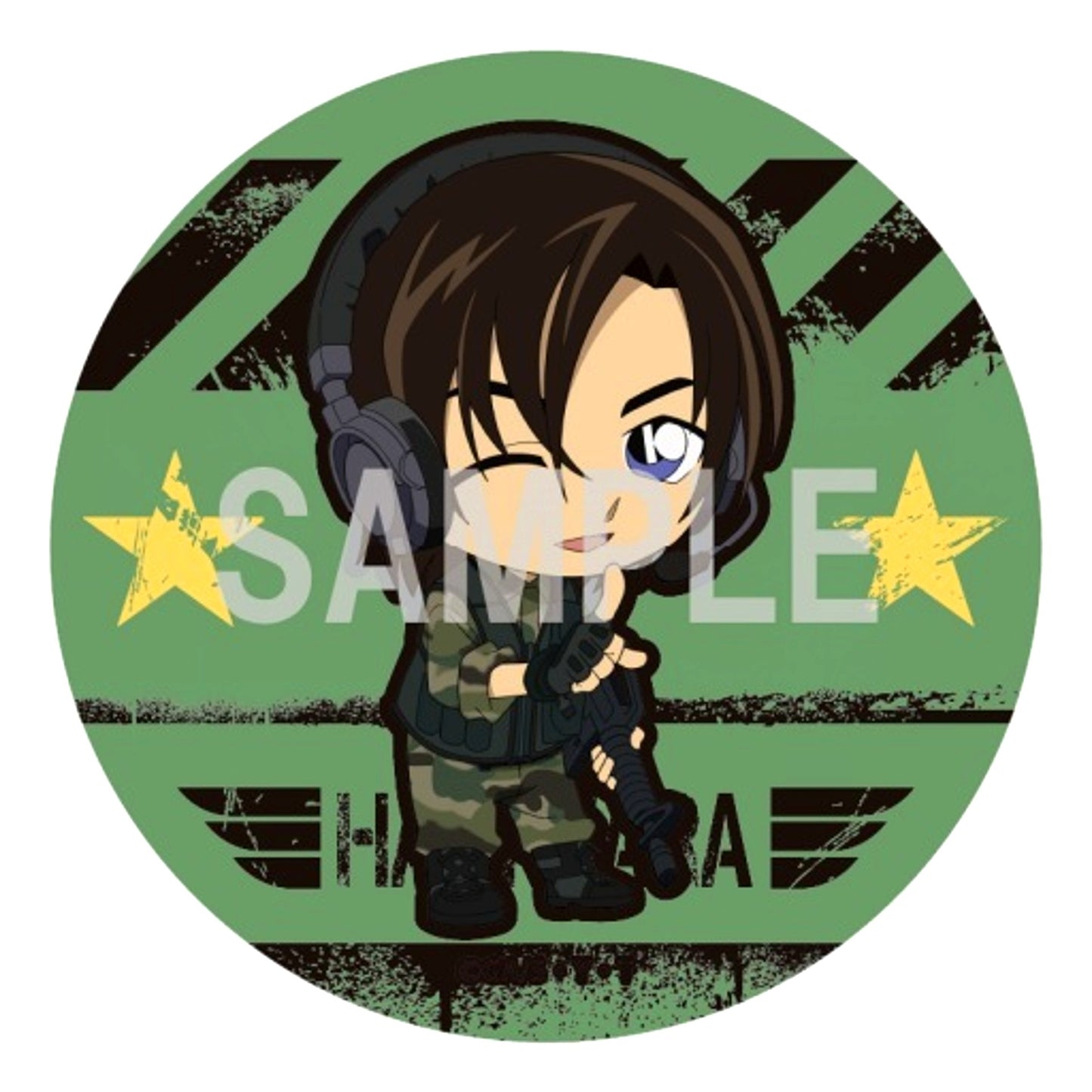 Kenji Hagiwara Detective Conan Trading Button Survival Deformed [USED]
