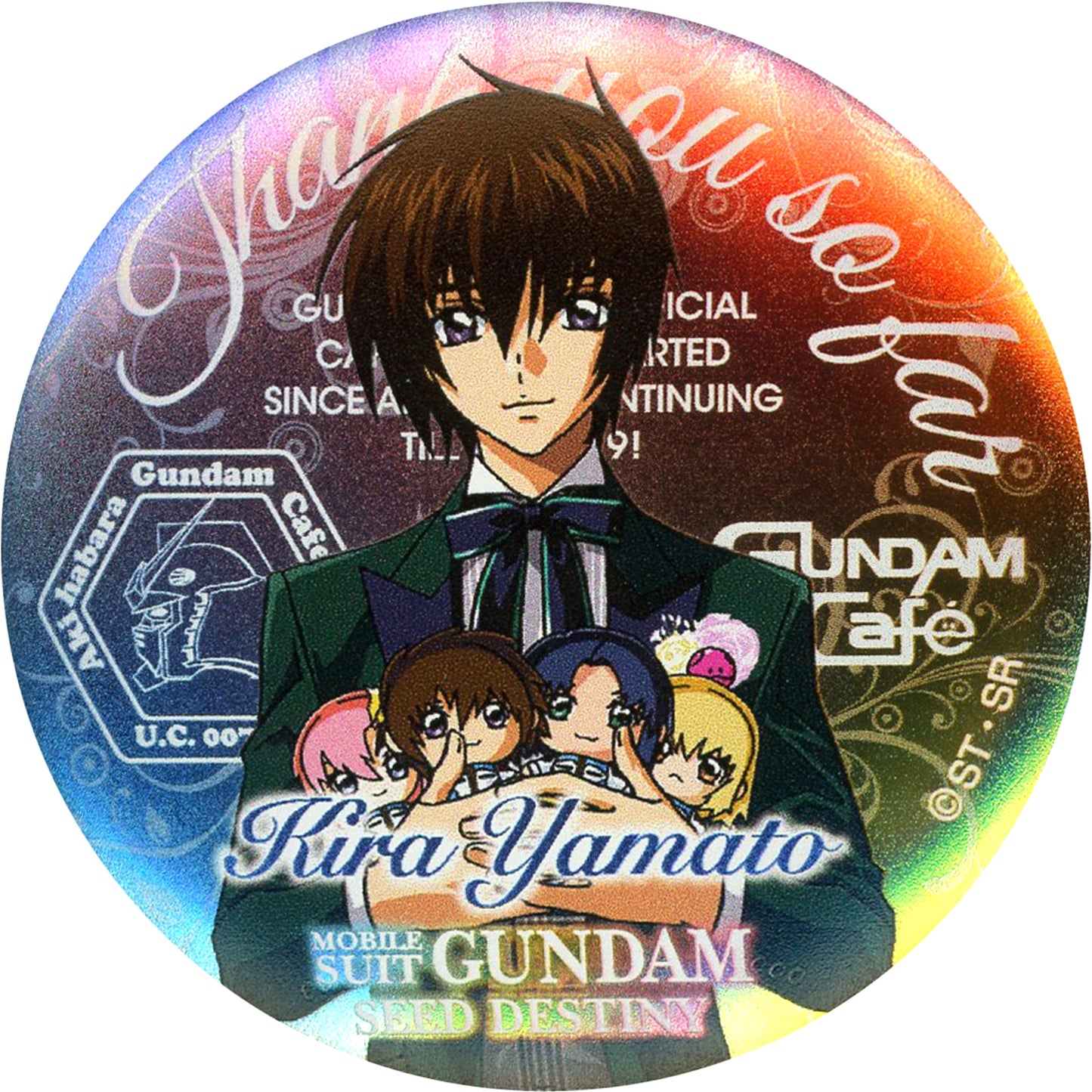 Kira Yamato Magnet Badge Gundam SEED DESTINY Thanks Ver. Mobile Suit Gundam SEED DESTINY GUNDAM Cafe Precious Memories [USED]
