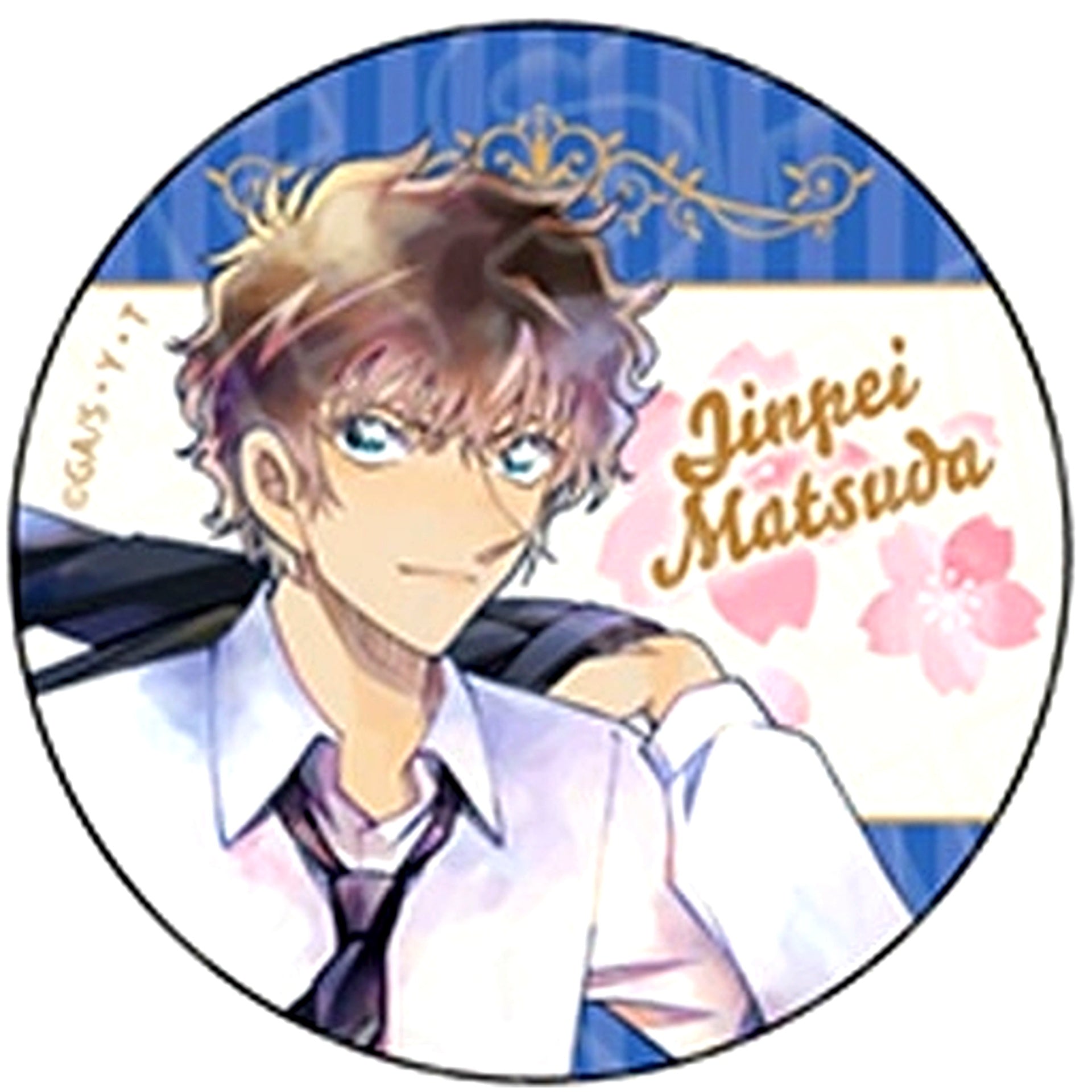 Jinpei Matsuda Detective Conan Flower Ver. Button PALE TONE series [USED]