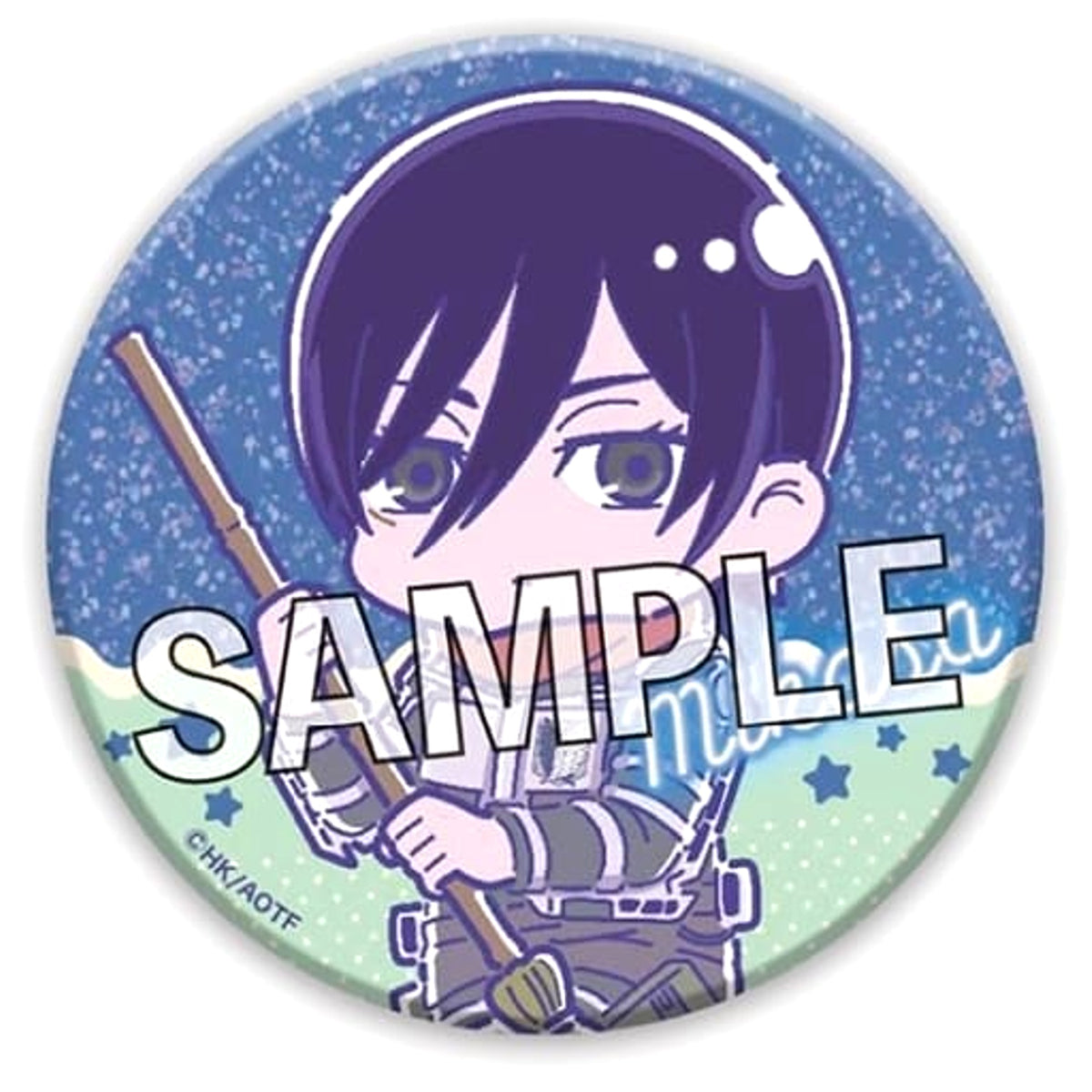 Attack on Titan Mikasa Ackerman Melon Pop Can Badge Buttons [USED]