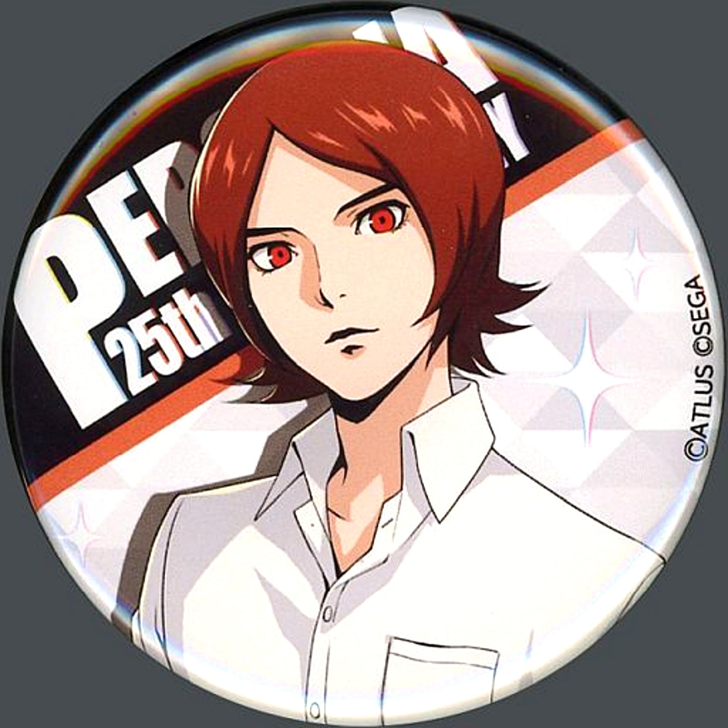 Protagonist Persona 2 Innocent Sin Button 25th Anniv 1st Half Sega Collabo Cafe [USED]