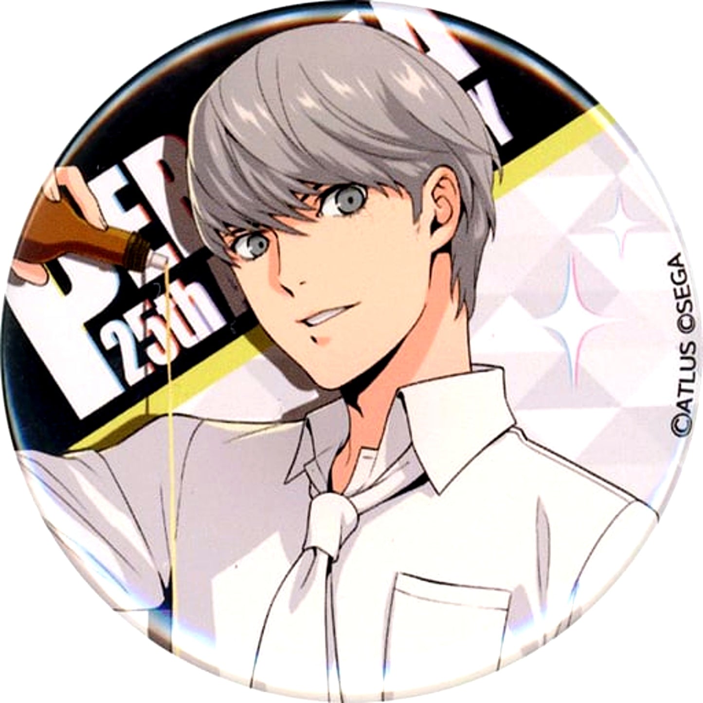 Protagonist Persona 4 Button Sega Collabo Cafe 25th Anniversary Early [USED]