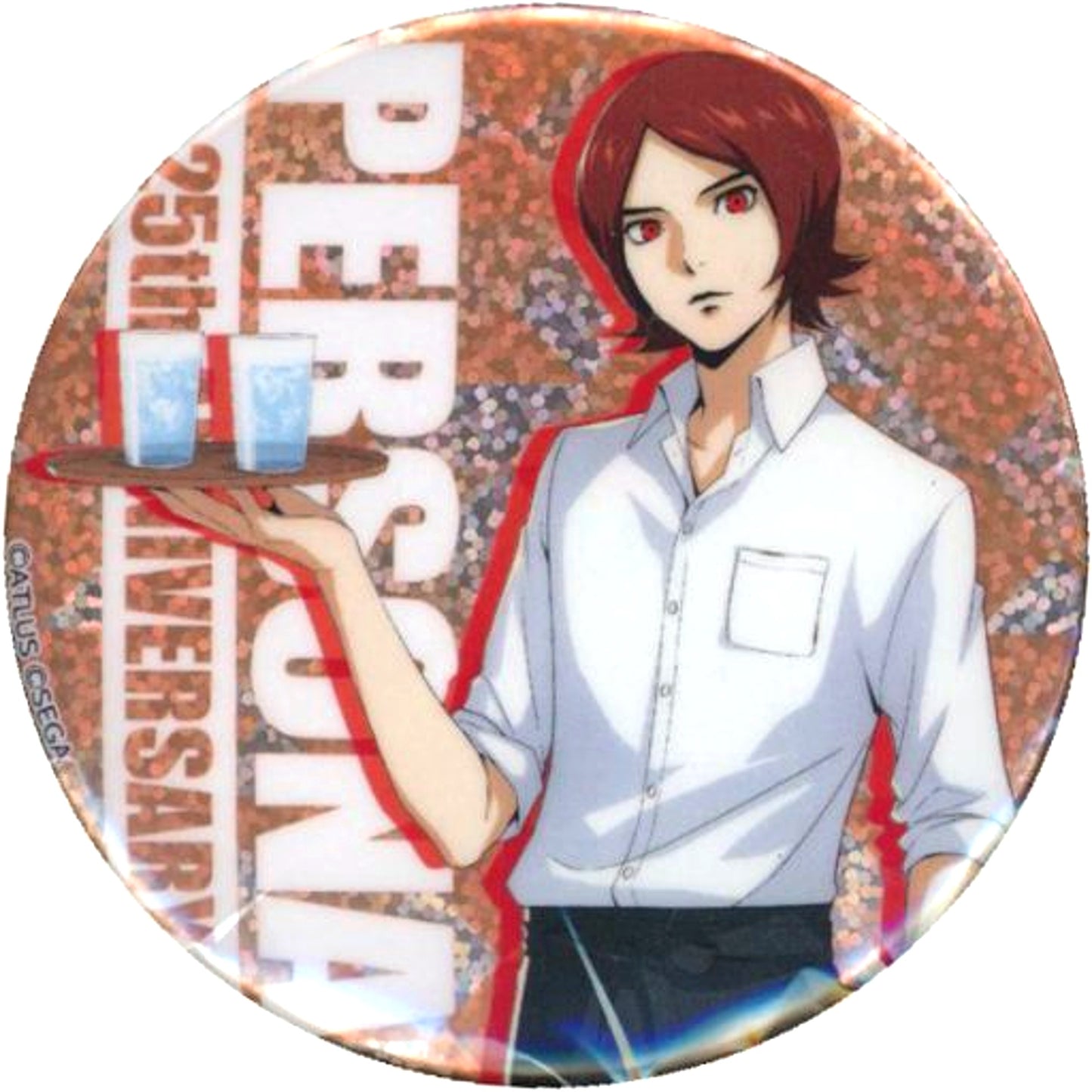 Protagonist Persona 2 Innocent Sin Sega Collabo Cafe Persona 25th Anniversary Sega Limited Hologram Button [USED]