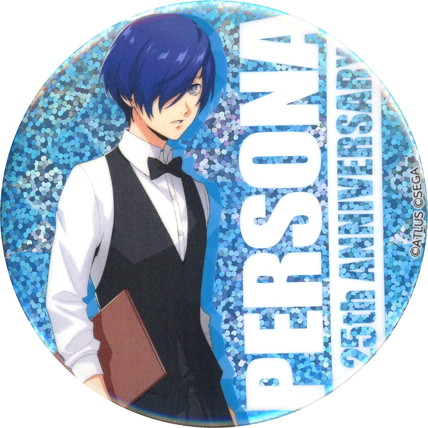 Male Protagonist Persona 3 Sega Collabo Cafe Persona 25th Anniversary Sega Limited Hologram Button [USED]
