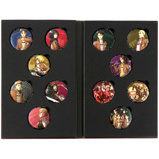 Set of 12 Group Attack on Titan the Real Button Collection Complete Book Universal Studios Japan 2020 Limited [USED]