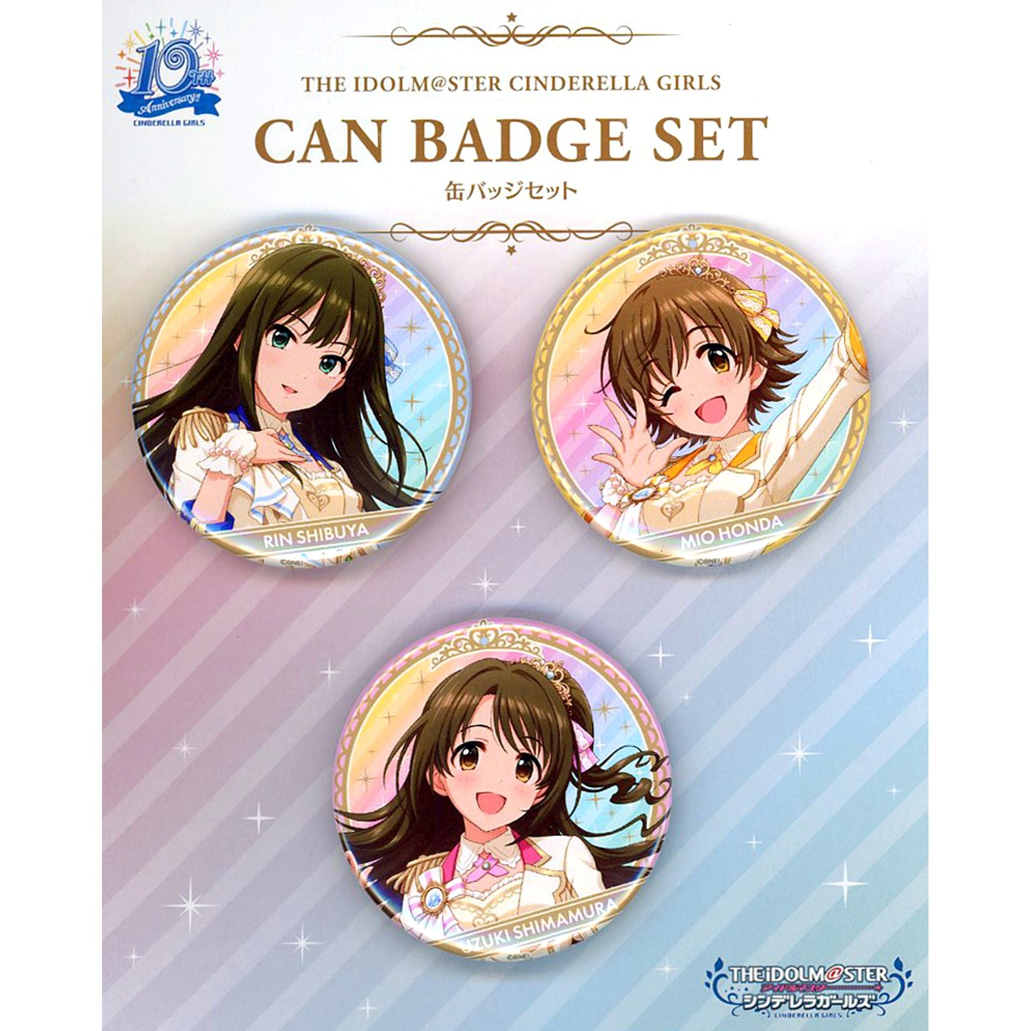 Group Official Badge Set of 3 The Idolmaster Cinderella Girls 10th Anniversary Costume Memories!!! [USED]