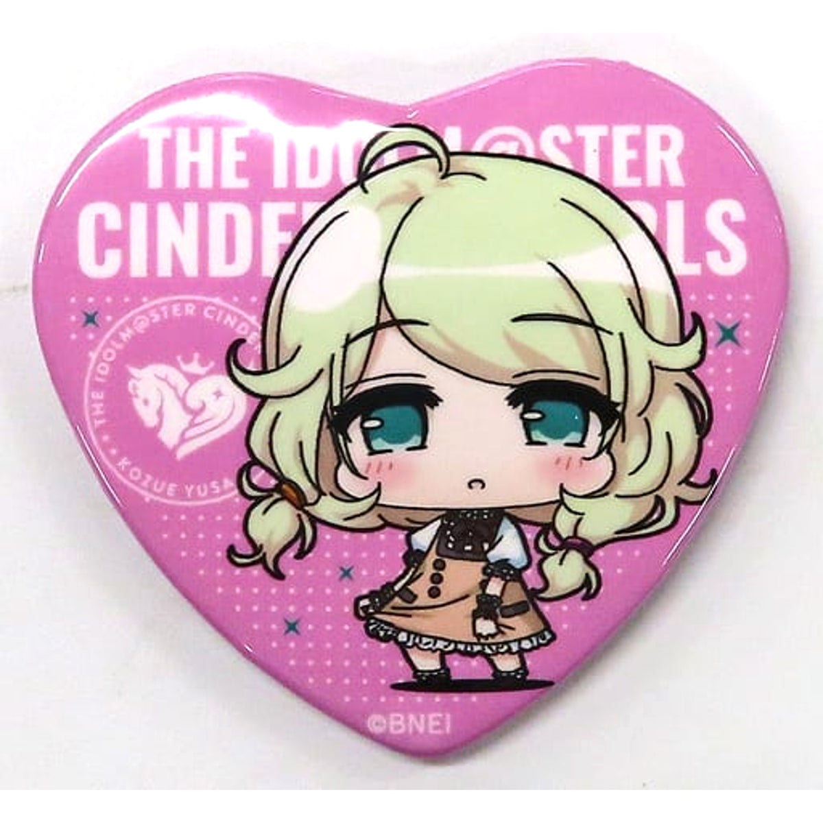 THE IDOLM@STER Cinderella Girls Kozue Yusa Minicchu Trading Heart Can Badge D 10th Anniversary Costume Memories!!! Limited Buttons [USED]