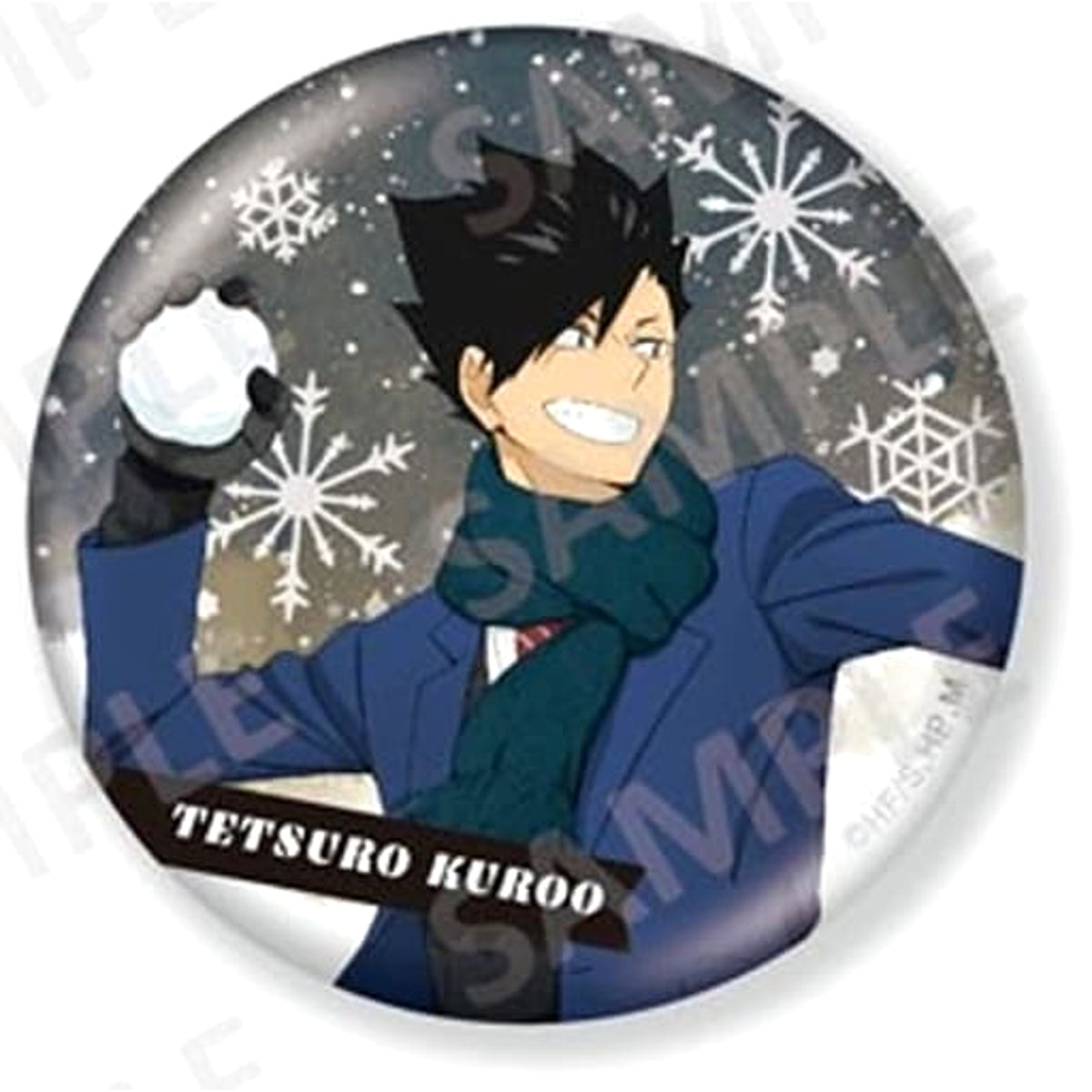 Haikyu!! Tetsuro Kuroo Kirakira Can Badge Collection Snow Play Ver. Buttons [USED]