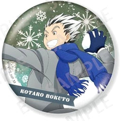 Haikyu!! Kotaro Bokuto Kirakira Can Badge Collection Snow Play Ver. Buttons [USED]