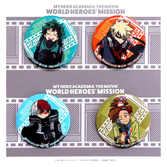 Group My Hero Academia THE MOVIE World Heroes Mission Drawn Button Set of 4 TOHO animation STORE Purchase Bonus [USED]