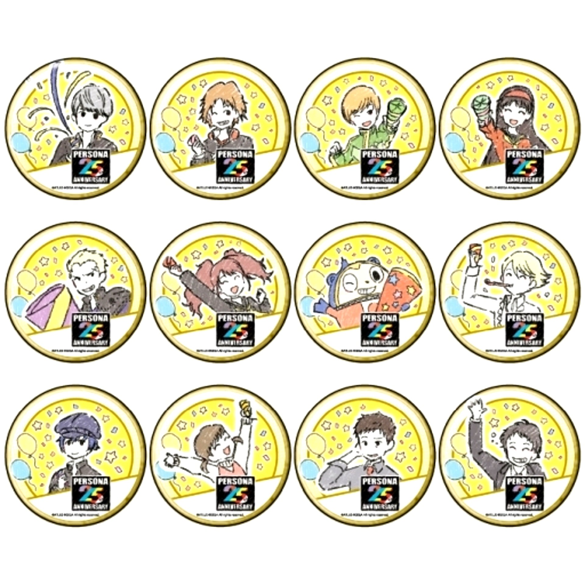 Set of 12 Persona 4 The Golden Button 04. GraffArt Design [USED]