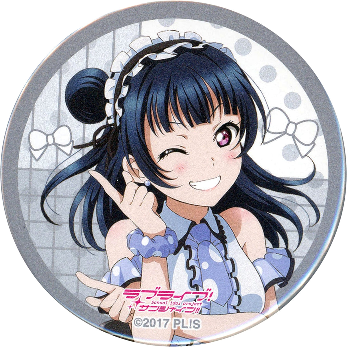 Love Live! Sunshine!! Yoshiko Tsushima Omoiyo Hitotsu ni Nare Trading Round Can Badge Vol.2 5th Anniversary Exhibition: Pieces of Aqours Limited Buttons [USED]