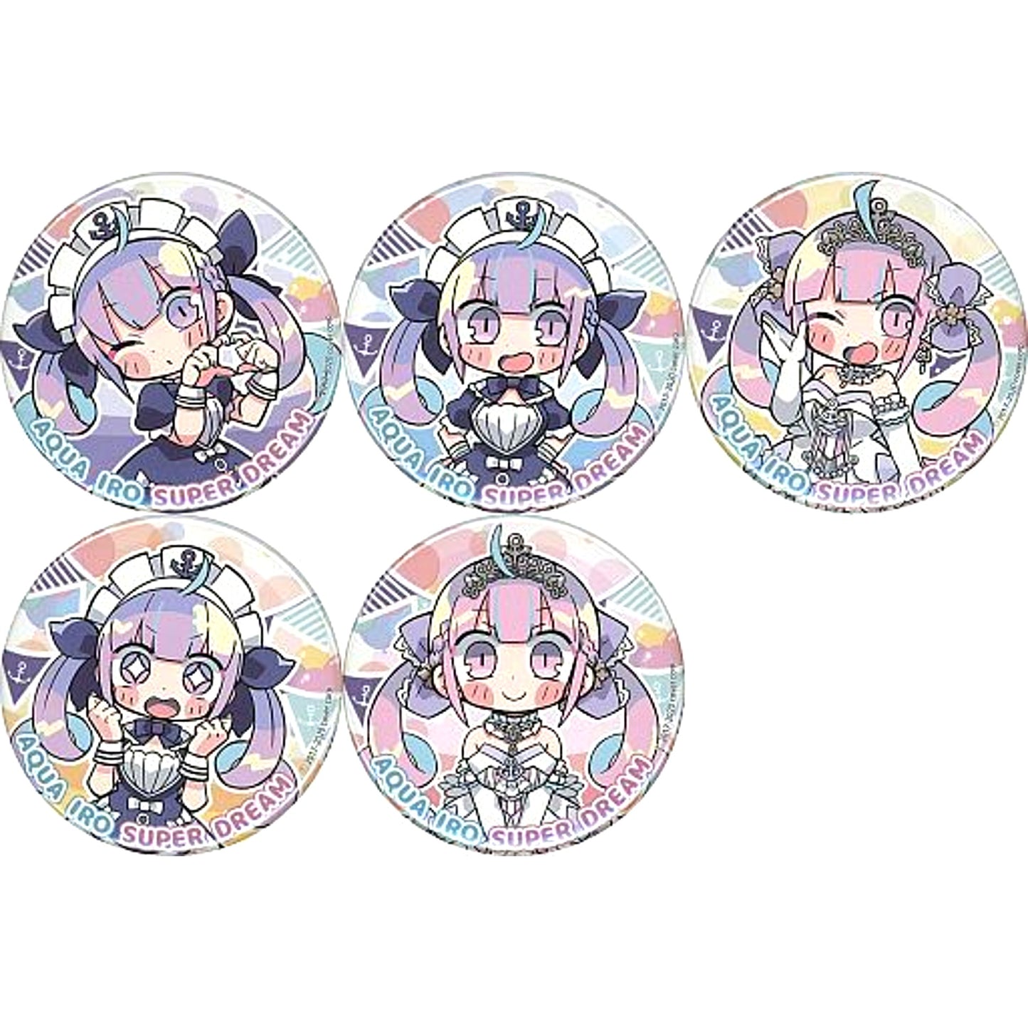 Full Set Minato Aqua Hololive Button Solo Live 2020 Aqua Iro Super Dream [USED]
