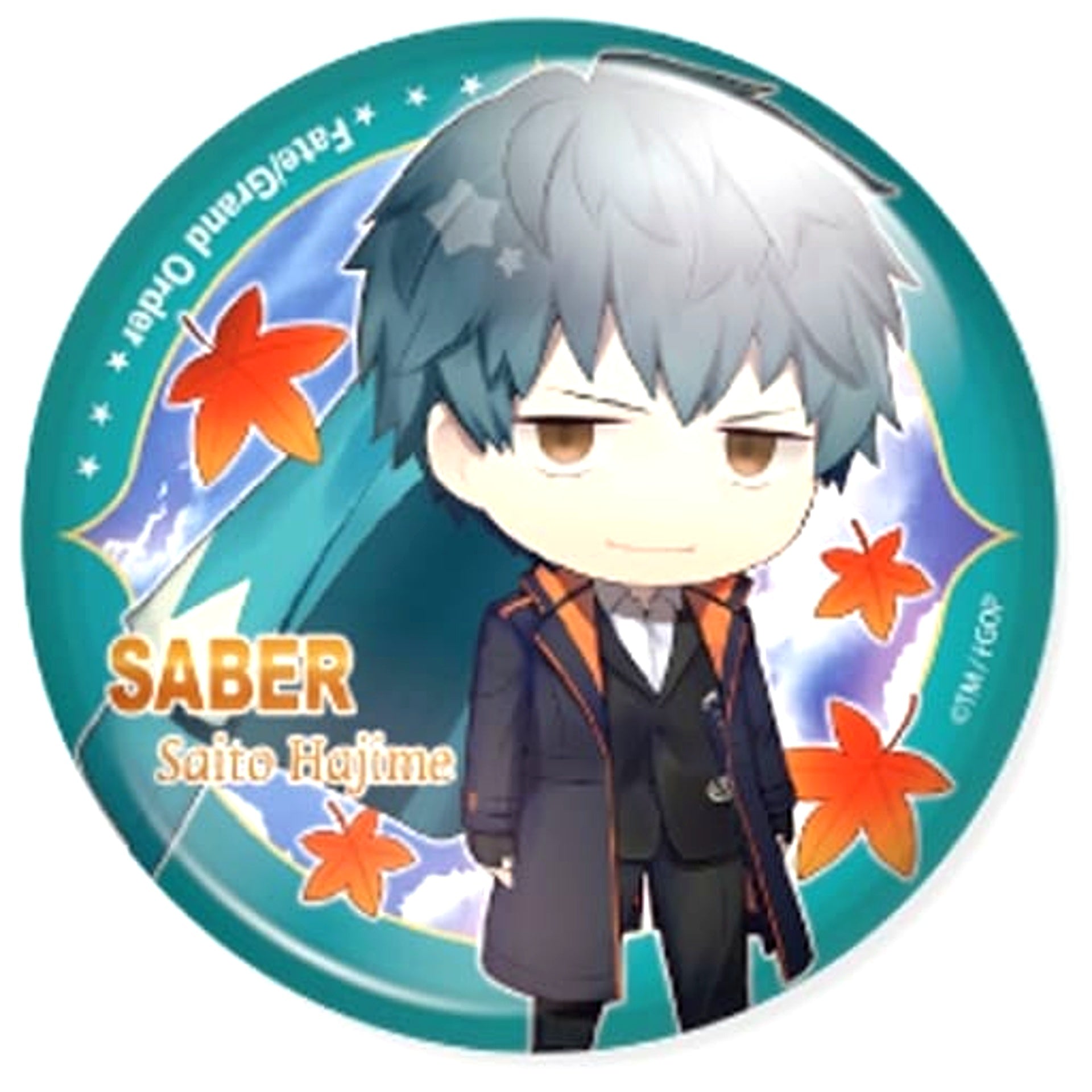 Fate/Grand Order Saber Hajime Saito CharaToria Can Badge Vol.6 [USED]