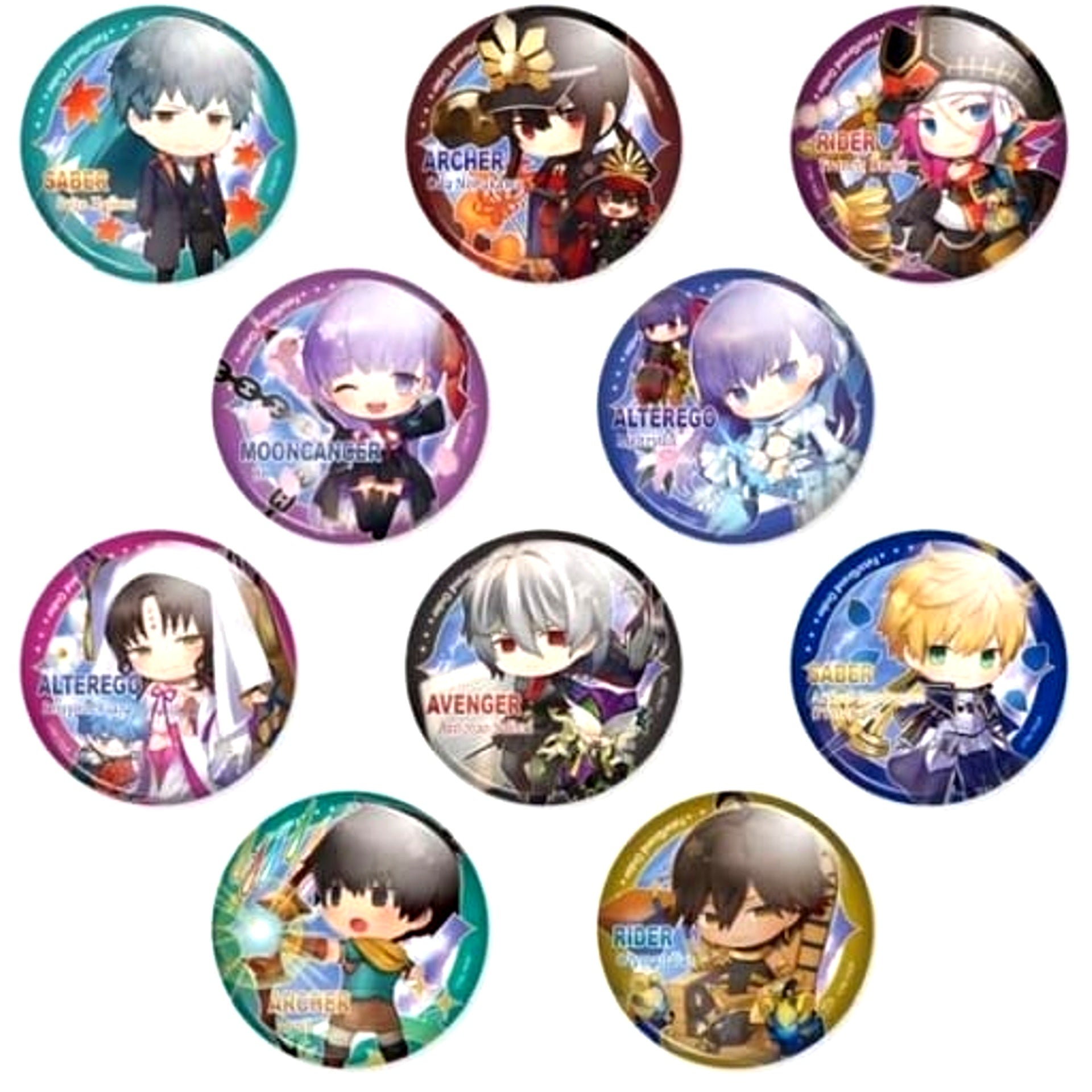 Fate/Grand Order CharaToria Can Badge Vol.6 Complete Set of 10 [USED]