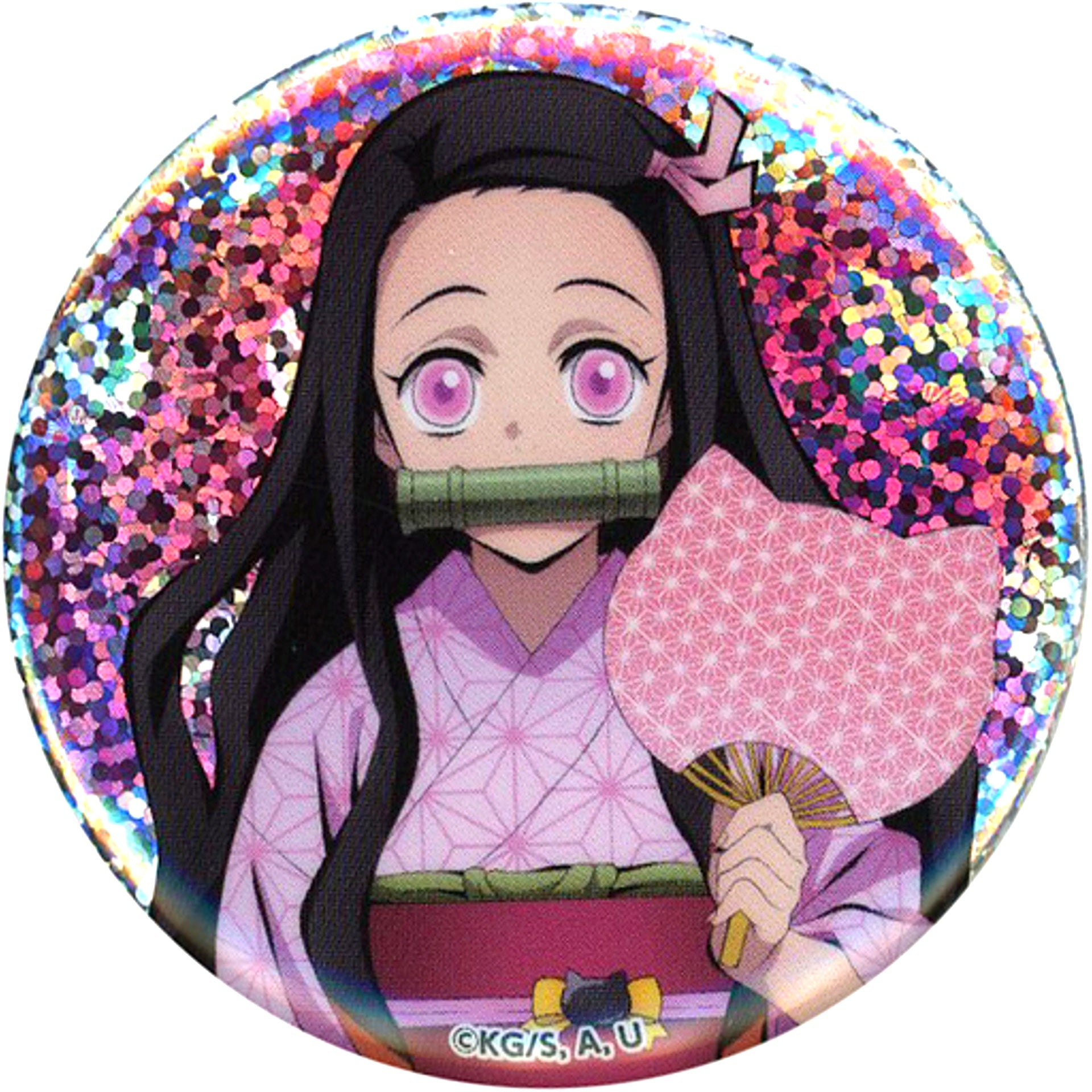 Nezuko Kamado Close-up Demon Slayer: Kimetsu no Yaiba Trading 56mm Button Matsuribiyori [USED]