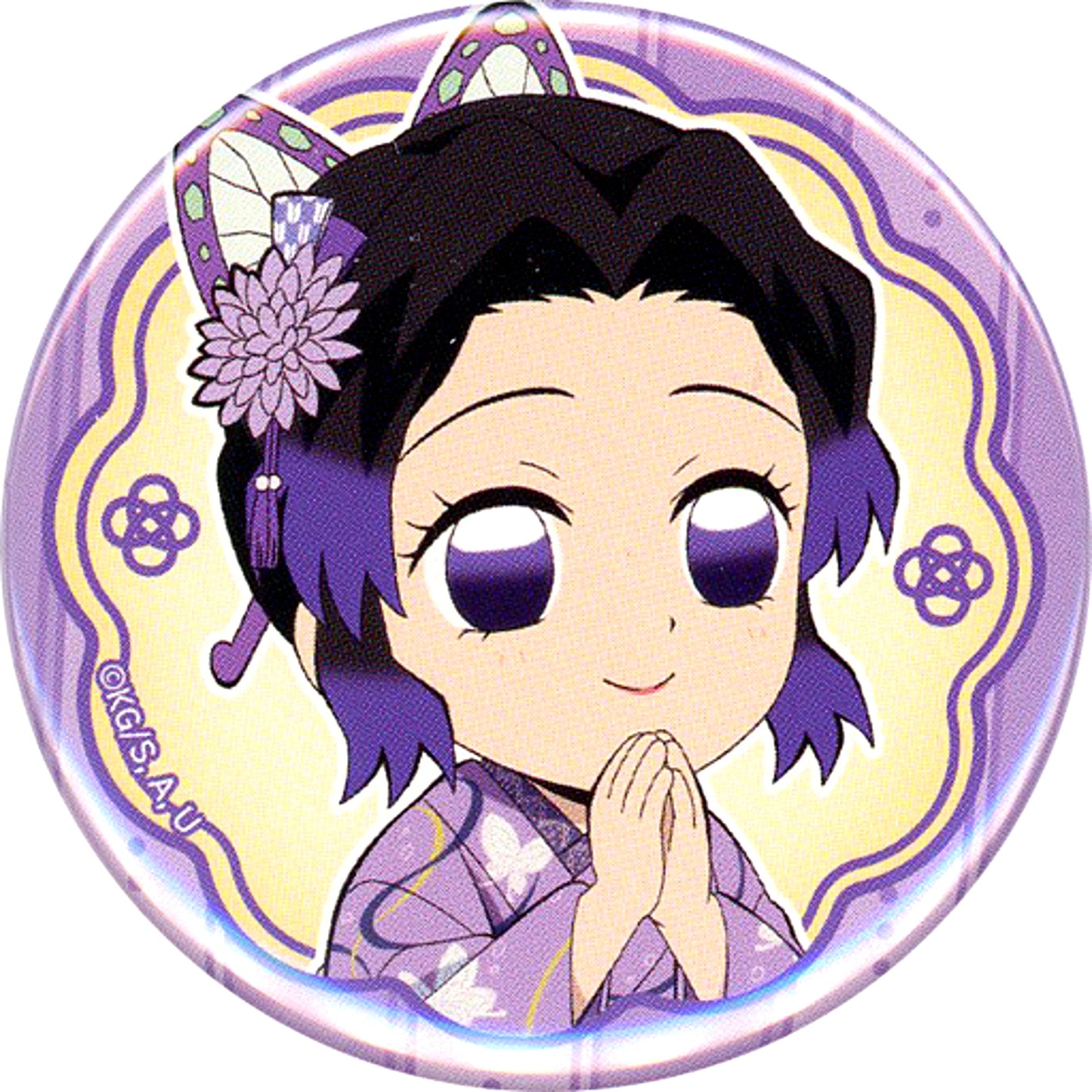 Shinobu Kocho Demon Slayer: Kimetsu no Yaiba x ufotable Cafe x Machi Asobi CAFE Hinamatsuri Event 2022 Random Button [USED]