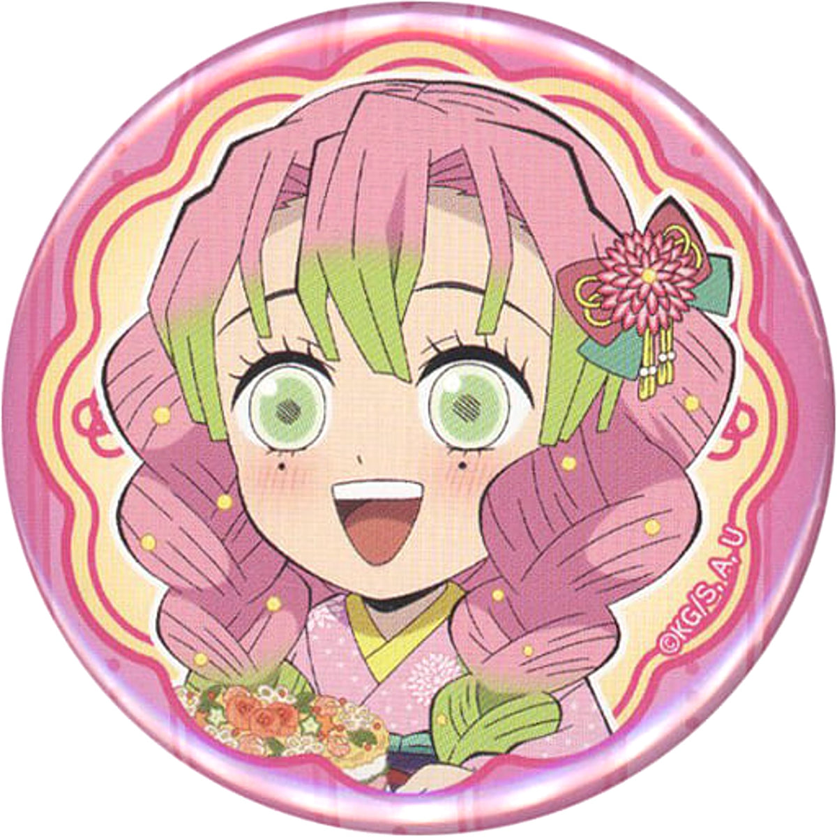 Demon Slayer: Kimetsu no Yaiba Mitsuri Kanroji Random Can Badge Ufotable Cafe Machi Asobi Cafe Hinamatsuri Event 2022 Limited Buttons [USED]