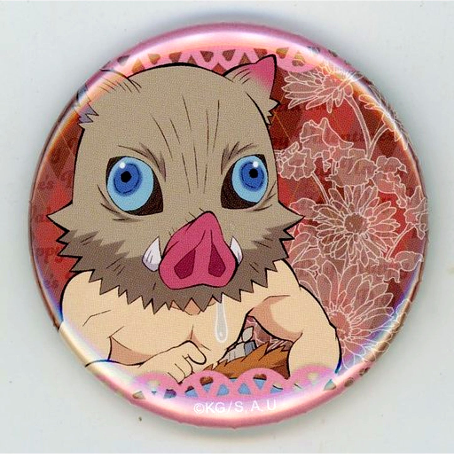 Inosuke Hashibira Demon Slayer: Kimetsu no Yaiba Random Button ufotable Cafe x Machi Asobi CAFE Valentine Event 2022 [USED]
