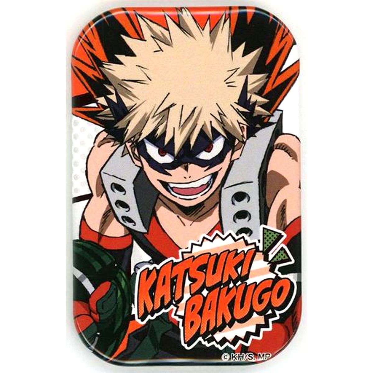 Katsuki Bakugo My Hero Academia Square Button Action PLUS ULTRA SQUARE [USED]