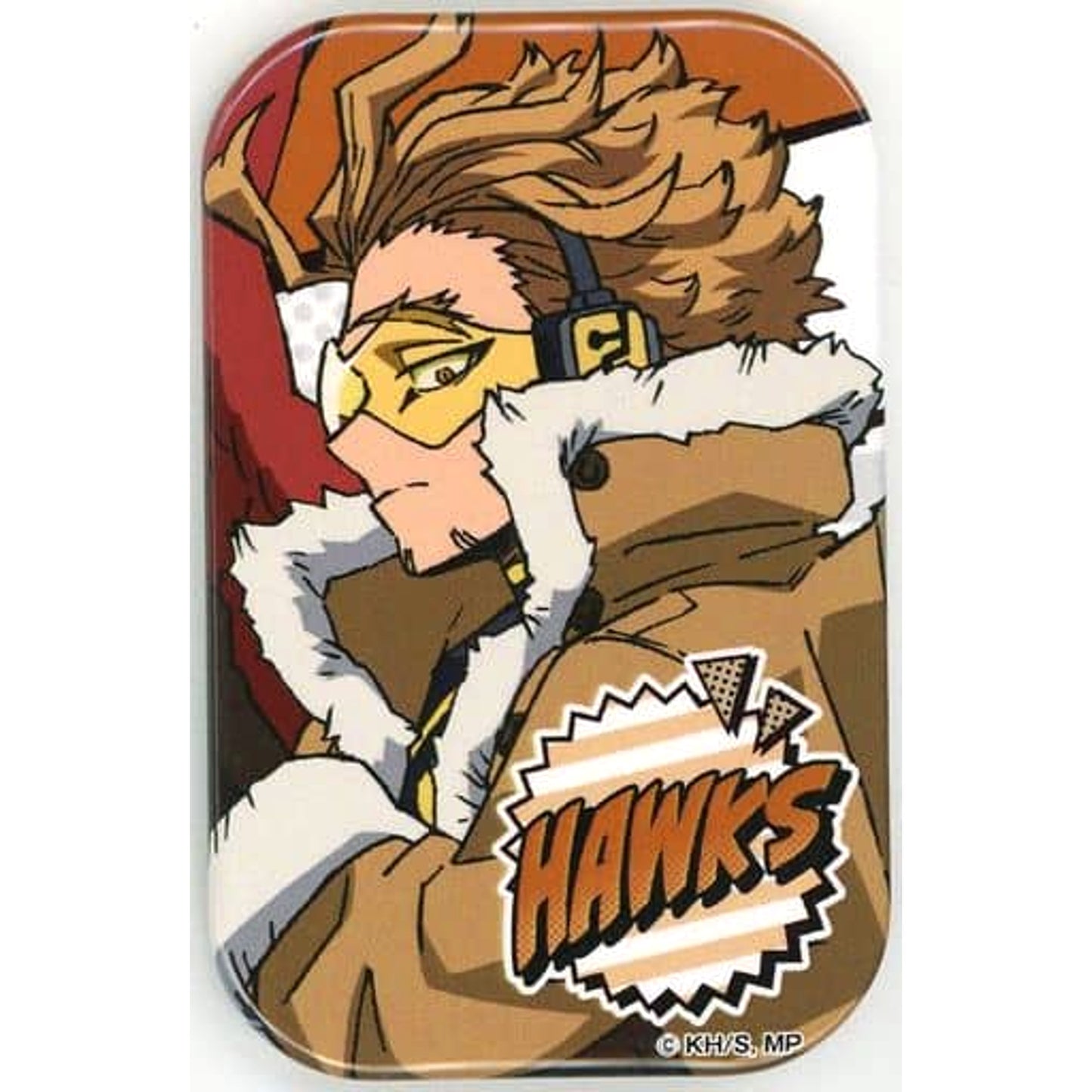 My Hero Academia Hawks Square Can Badge Action Plus Ultra Square Limited Buttons [USED]