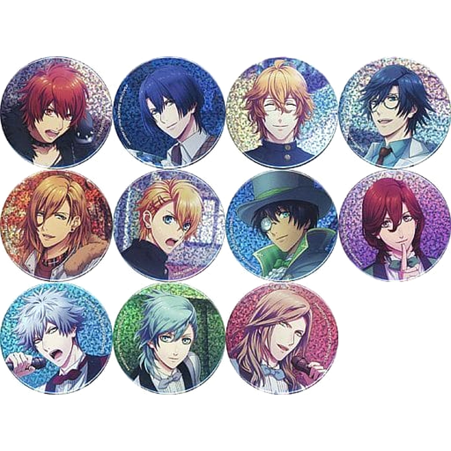 Uta no Prince Sama Reiji Kotobuki & Others Trading Hologram Can Badge Event Collection SR Another Shot Ver. All 11 Types Set Buttons [USED]