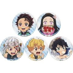Demon Slayer: Kimetsu no Yaiba Nezuko Kamado & Others Random Can Badge Ufotable Cafe x Machi Asobi Cafe White Day Event 2022 Limited All 5 Types Set Buttons [USED]