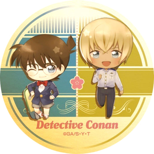 Conan Edogawa and Rei Furuya Detective Conan Deformed Button [USED]