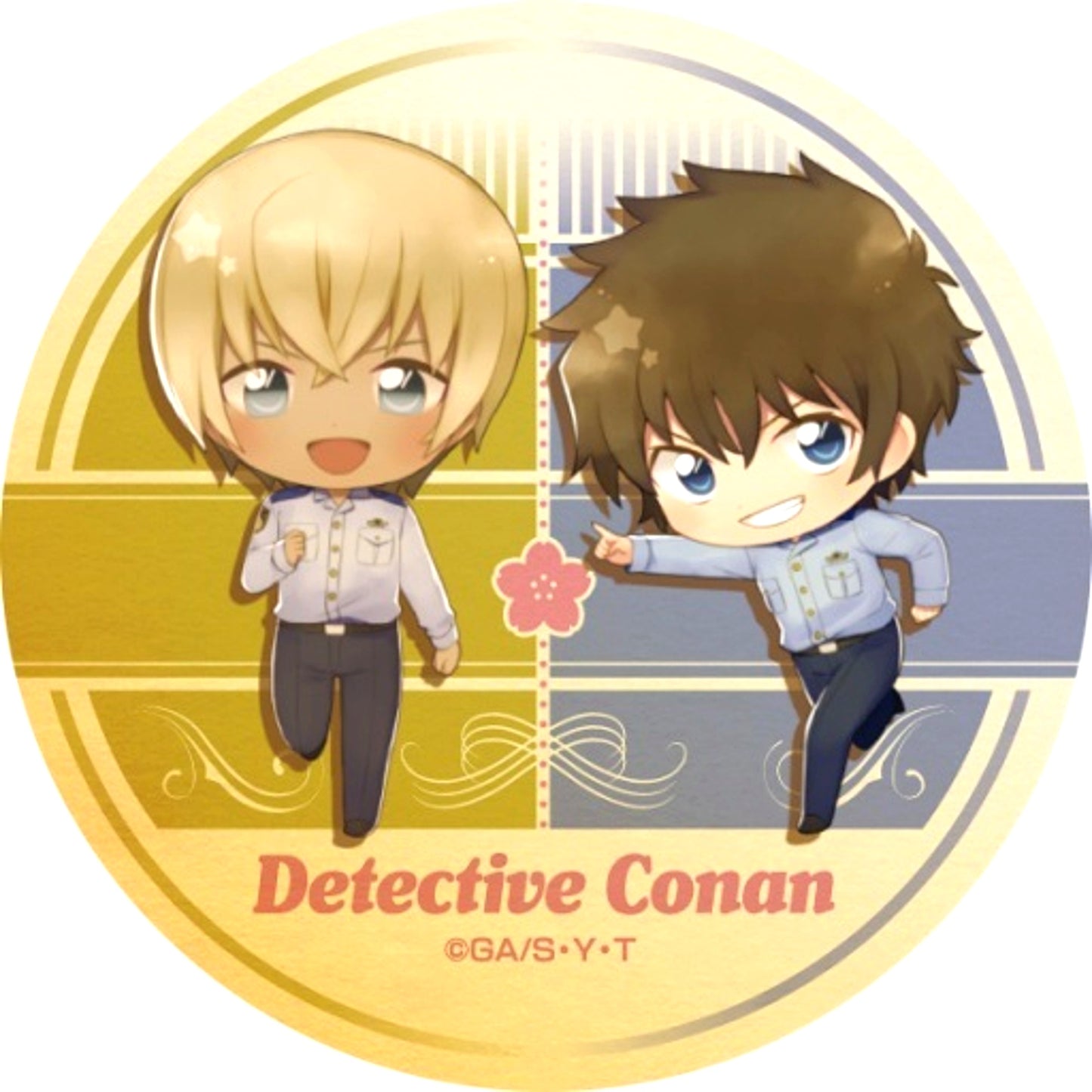 Rei Furuya and Jinpei Matsuda Detective Conan Deformed Button [USED]