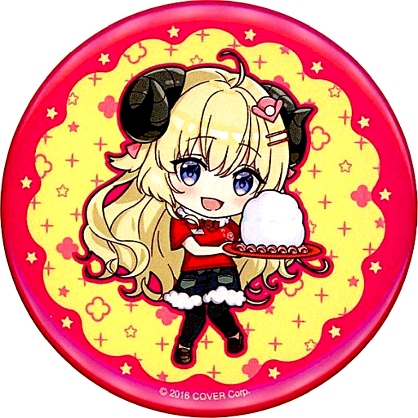 Tsunomaki Watame Mini Character Merino Uniform Lamb Shabu Ver. hololive x Merino WATAMERINO Collaboration!! Trading Button [USED]