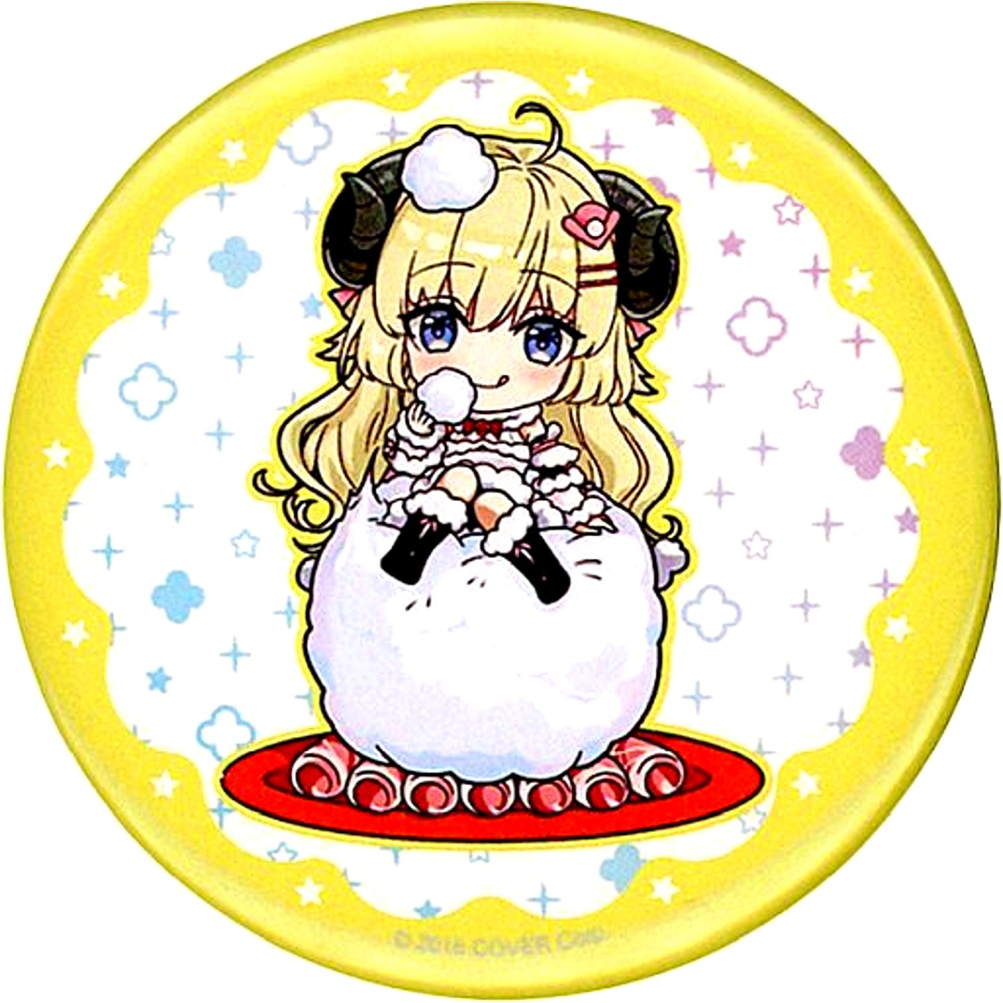 Tsunomaki Watame Watame and Cotton Candy Ver. hololive x Merino WATAMERINO Collaboration!! Trading Button [USED]