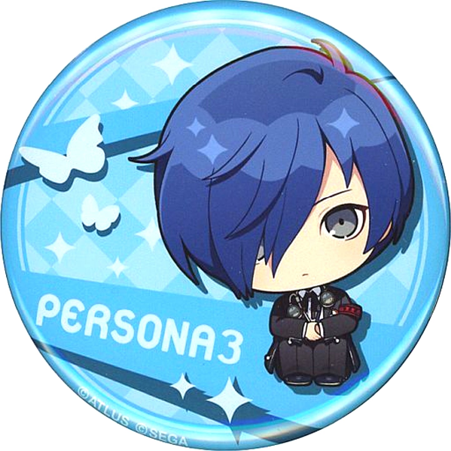 Male Protagonist Persona 3 Yoiko chan Trading Button Persona 25th Anniversary POP UP SHOP in Marui [USED]