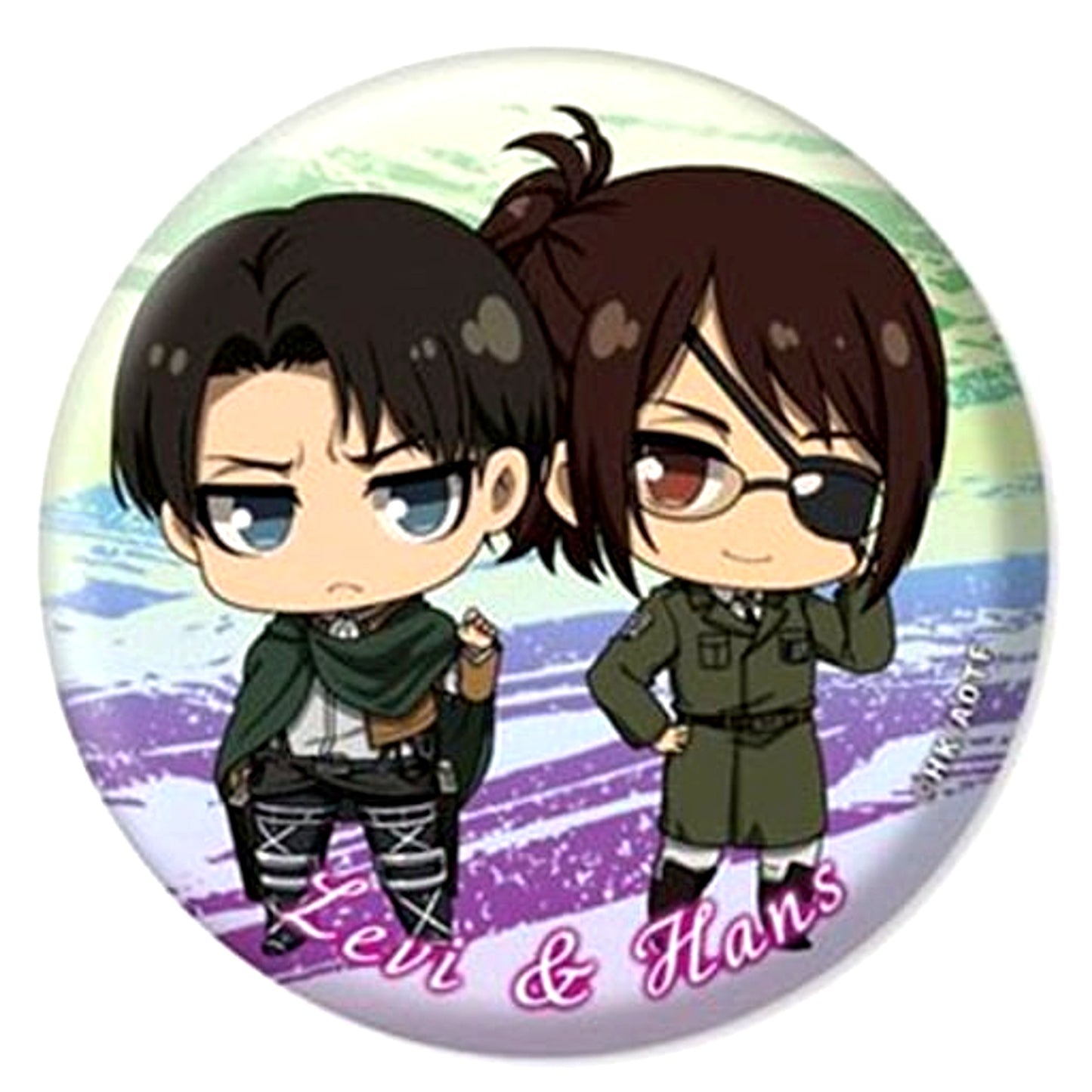 Levi & Hange Puchikko Badge Attack on Titan The Final Season [USED]