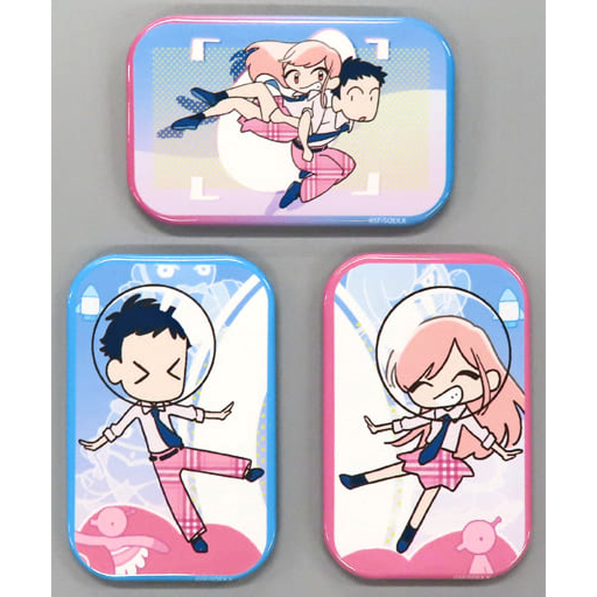 My Dress-Up Darling Marin Kitagawa Wakana Gojo ED Scene Badge Set Animejapan 2022 Aniplex+ Online Shopping Limited Set of 3 Buttons [USED]