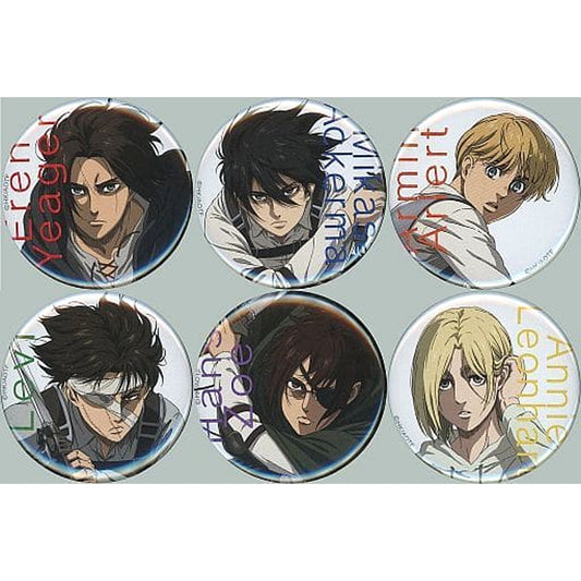 Attack on Titan The Final Season Ellen Yeager & Others Can Badge Collection General Copyright Mappa 10th Anniversary Since2011 in animate Limited All 6 Types Set Buttons [USED]