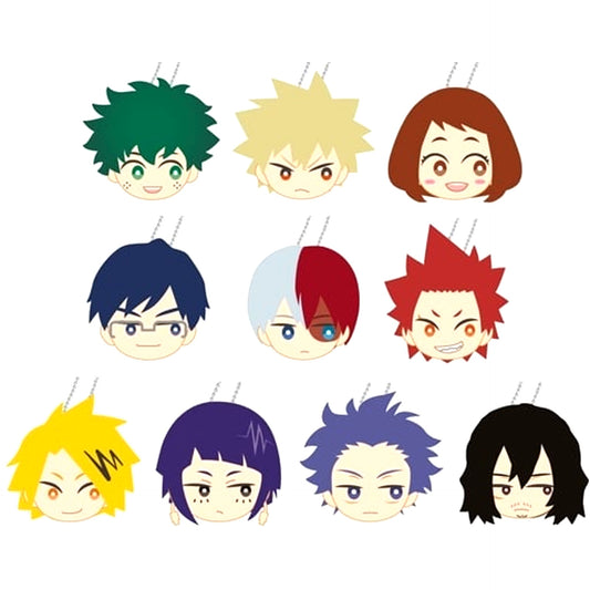 Set of 10 My Hero Academia Puchitto Keychain Look This Way Collection [USED]