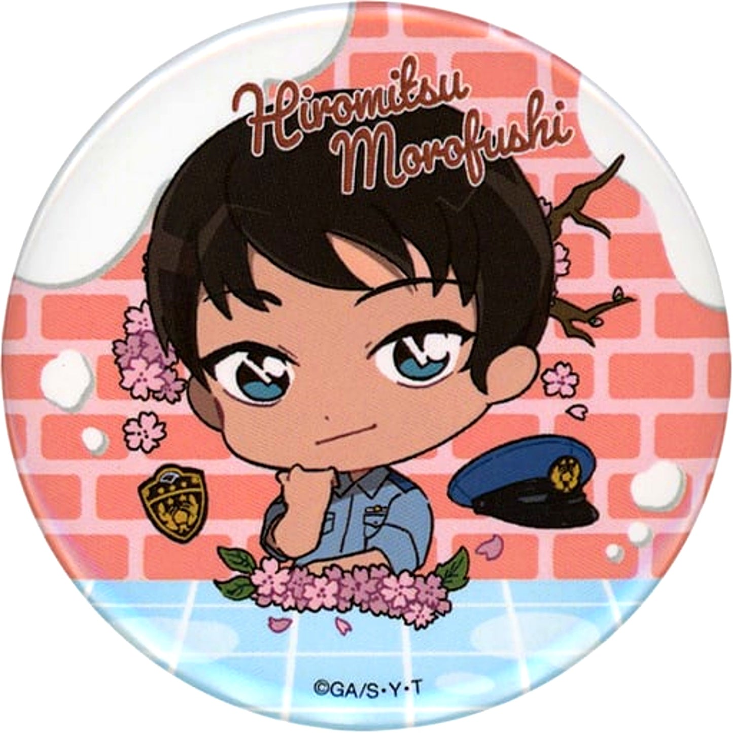 Hiromitsu Morofushi Detective Conan Charat Bouquet Trading Button Collection [USED]