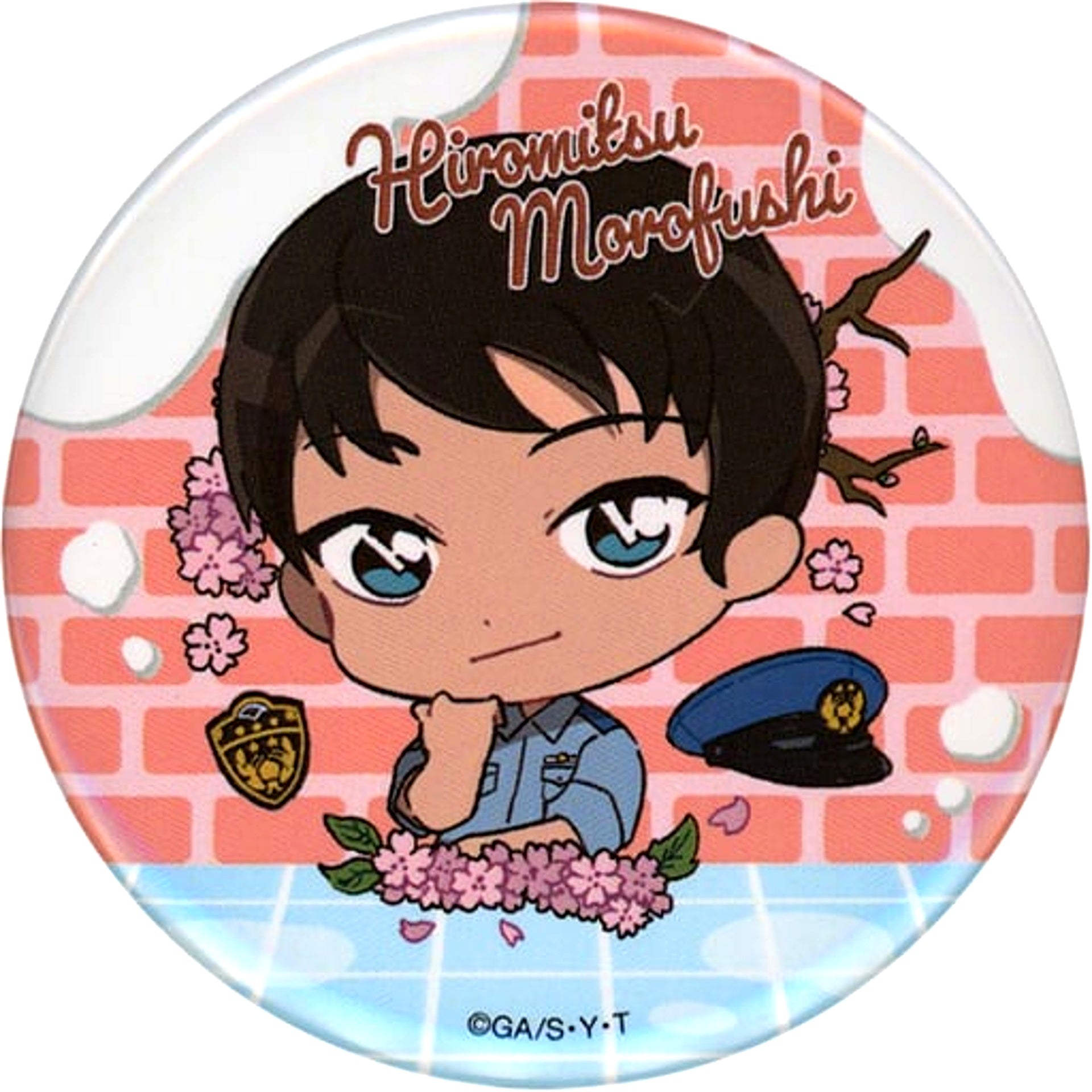 Hiromitsu Morofushi Detective Conan Charat Bouquet Trading Button Collection [USED]