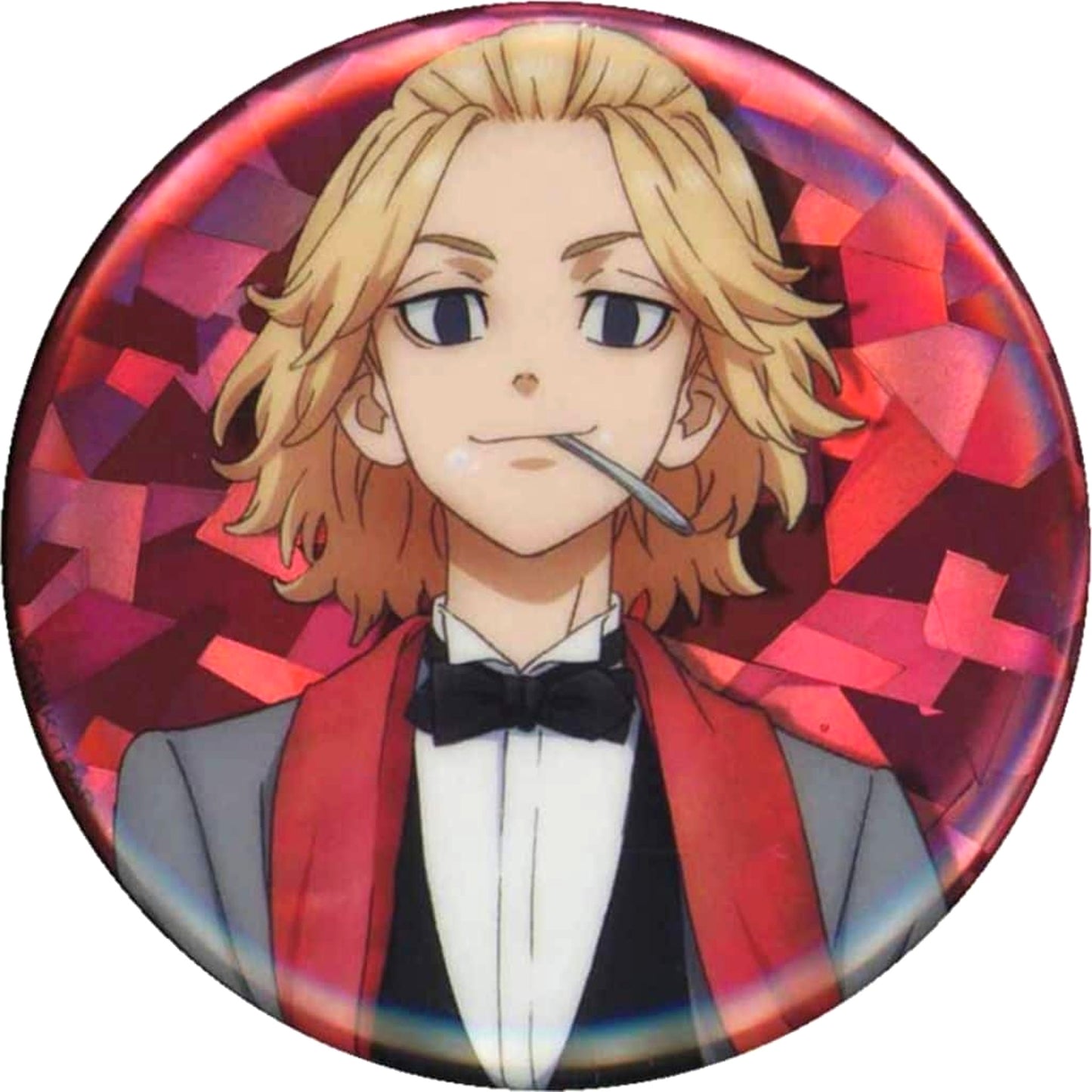 Manjiro Sano Tokyo Revengers Online Kuji Pair Team Taiko! Tokyo Mankai Kai Card Tournament!! Hologram Button Prize E [USED]