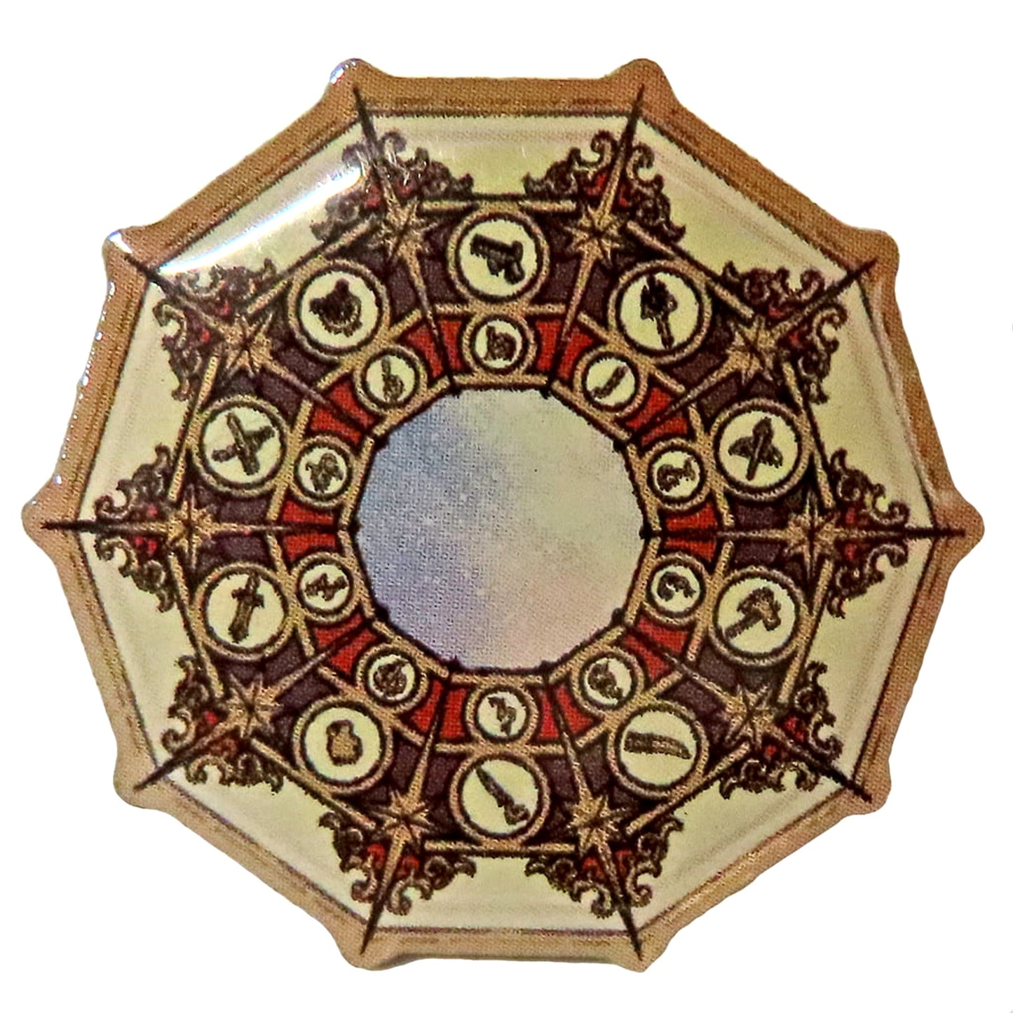 Granblue Fantasy Eternals Crest Pin Badge Pasela Resorts Grand Cipher Kitchen Limited Bonus for Collecting 20 Stamp Card Points Buttons [USED]