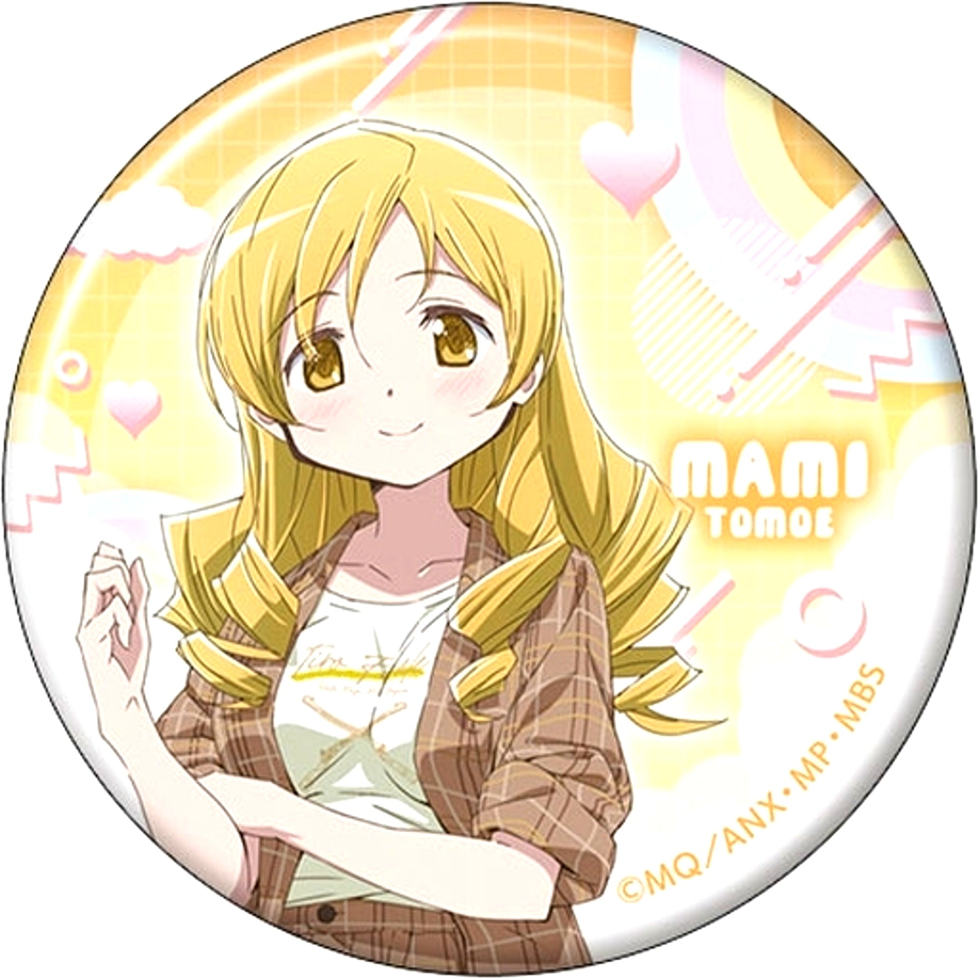 Mami Tomoe Puella Magi Madoka Magica Character Badge Collection T-Shirt [USED]
