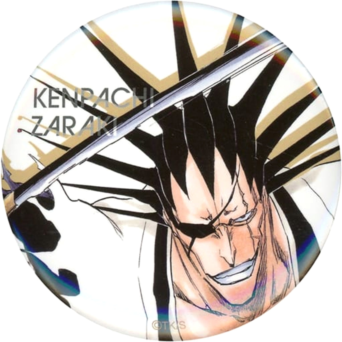 Bleach Kenpachi Zaraki Original Can Badge Collection 20th Anniversary Original Art Exhibition Bleach Ex. Limited Buttons [USED]