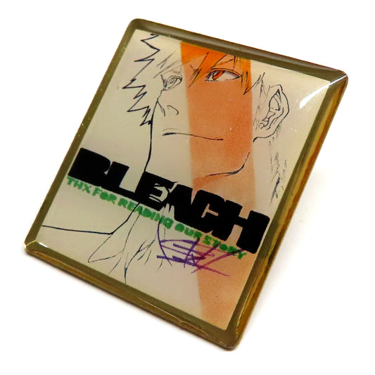 Ichigo Kurosaki Green Text BLEACH 20th Anniversary Exhibition BLEACH EX. Original Pin Badge [USED]
