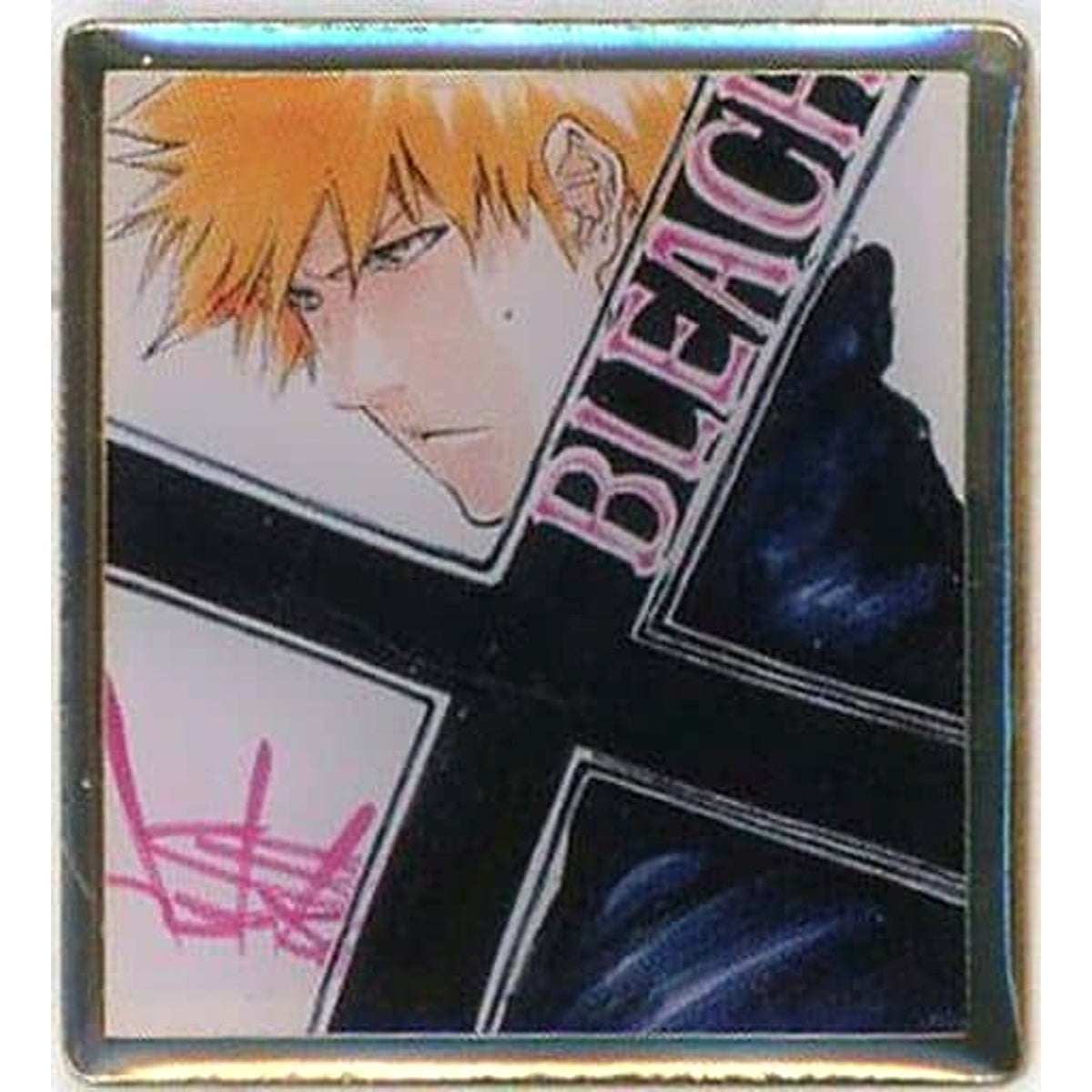 Bleach Ichigo Kurosaki Shihakusho Original Pin Badge 20th Anniversary Original Art Exhibition Bleach Ex. Limited Buttons [USED]