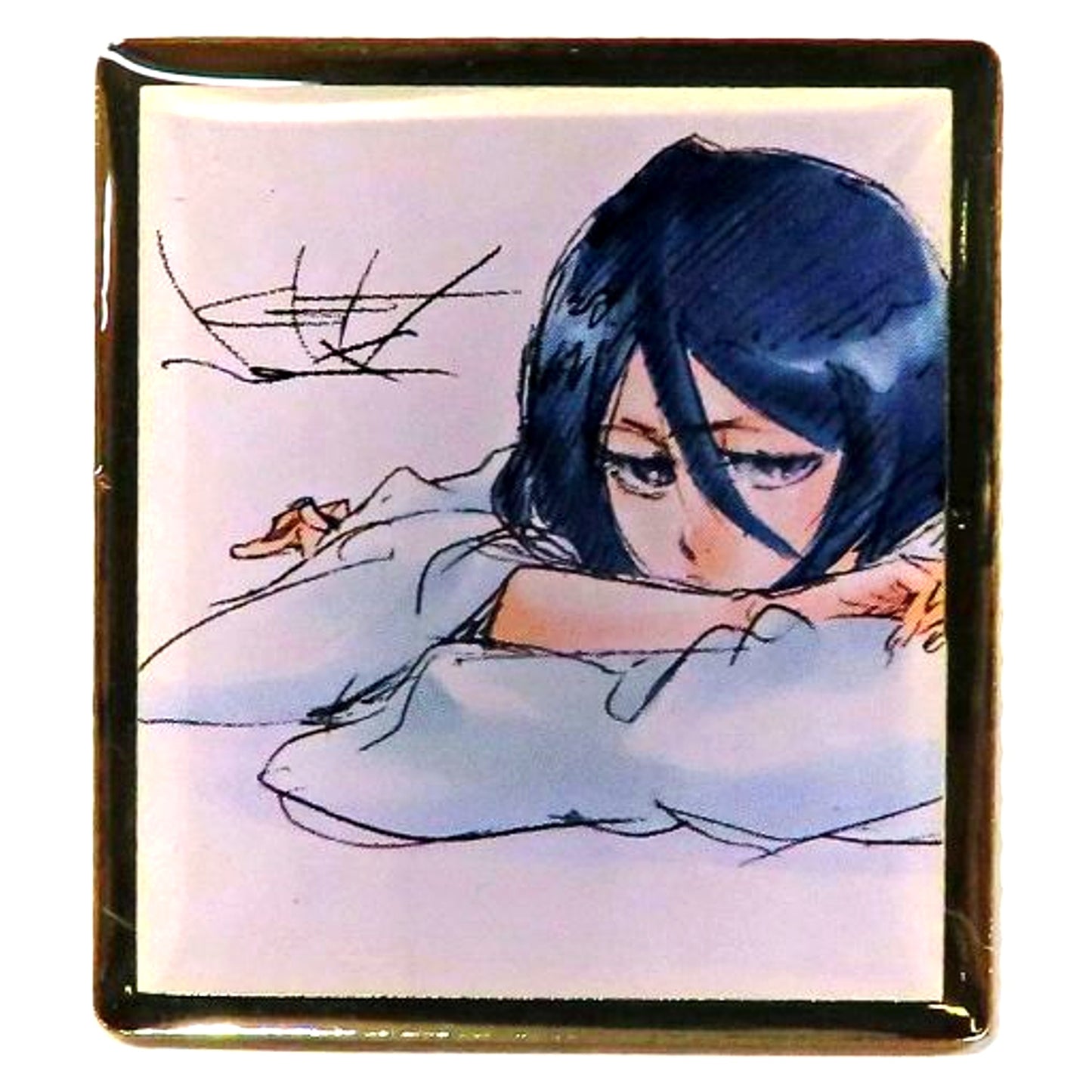 Rukia Kuchiki Shihakusho BLEACH 20th Anniversary Exhibition BLEACH EX. Original Pin Badge [USED]