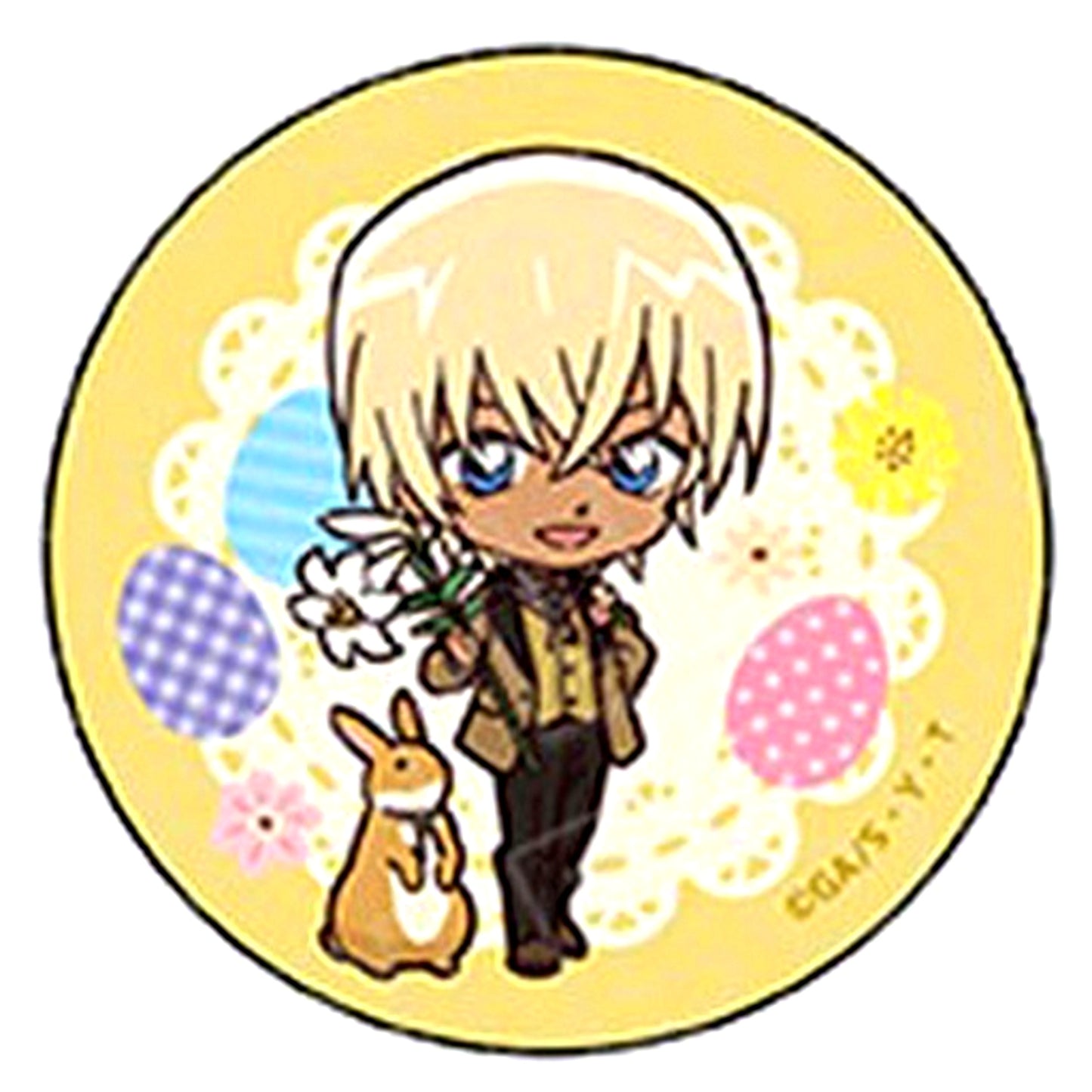 Toru Amuro Deformed Rabbit Ver. Detective Conan Hologram Button [USED]