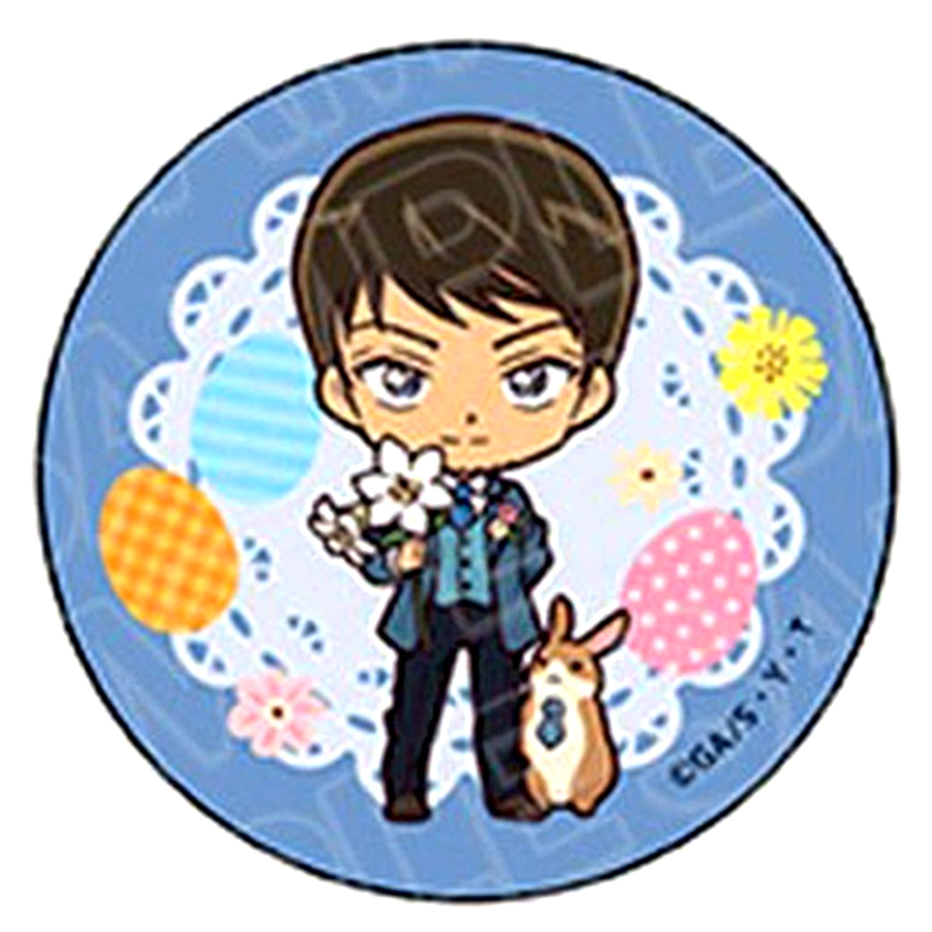 Hiromitsu Morofushi Detective Conan Deformed Rabbit Ver. Hologram Button [USED]