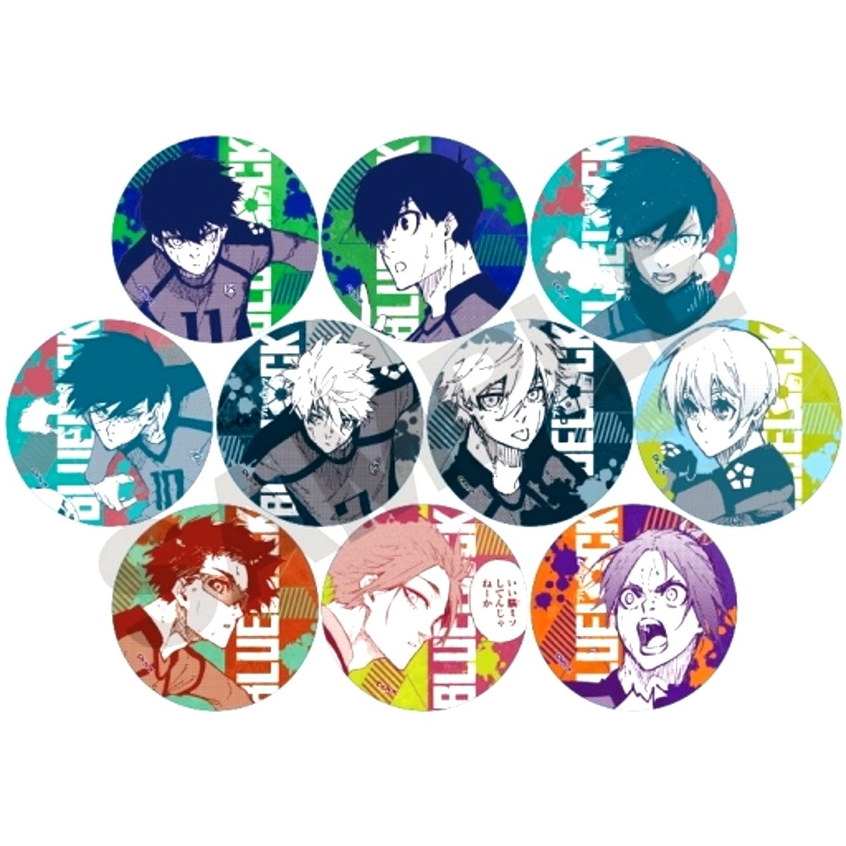 Set of 10 Blue Lock Trading Button Comic Vol.2 [USED]