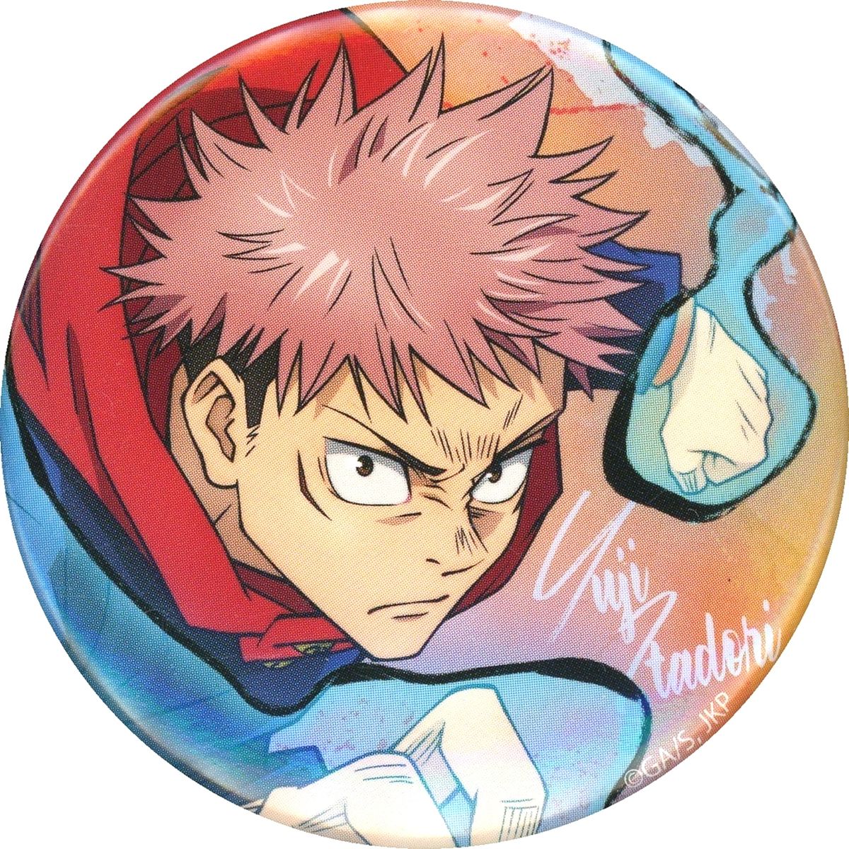Yuji Itadori Battle Jujutsu Kaisen Chara Badge Collection Magazine Edition 1st Button [USED]