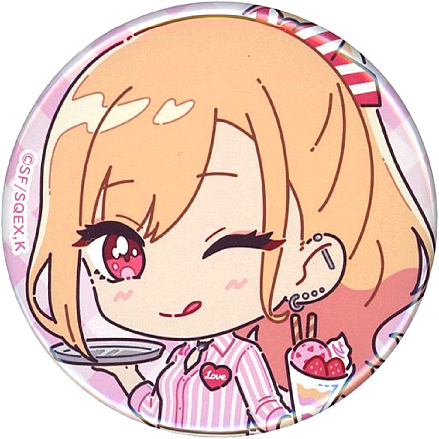 Marin Kitagawa My Dress-Up Darling Collaboration Cafe Trading Button [USED]